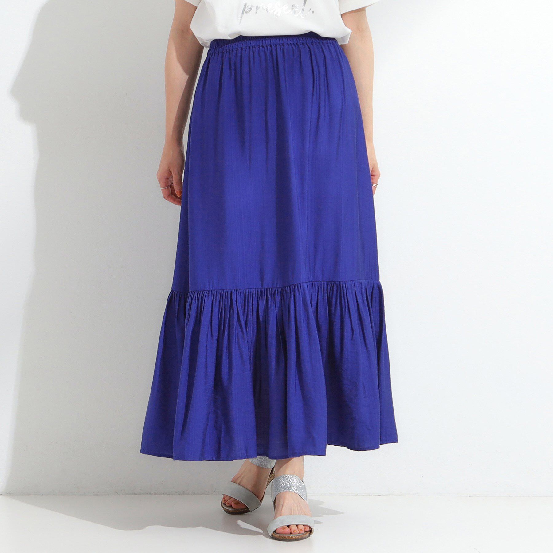 SHOO･LA･RUE「麻調ティアードスカート」|スカート|