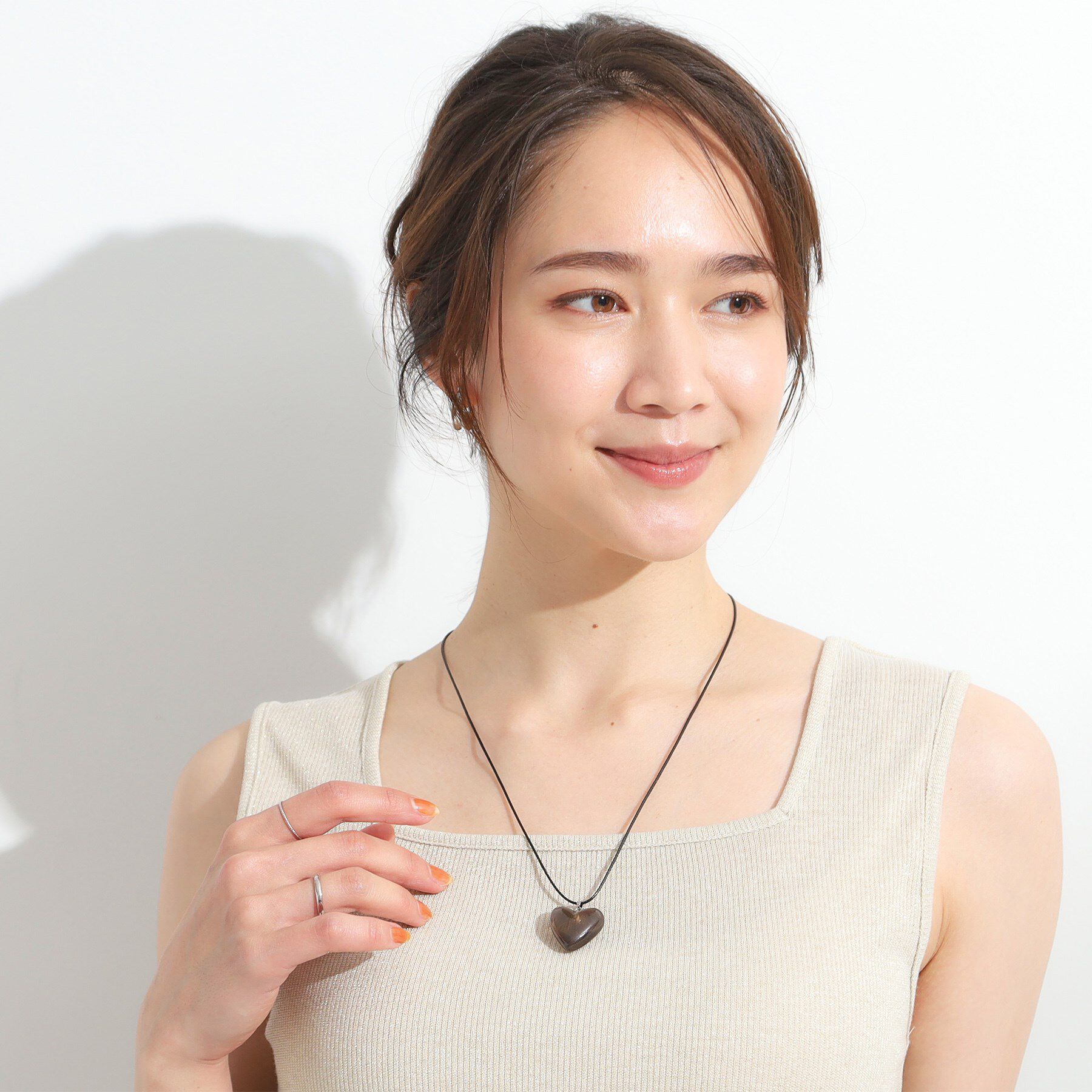 SHOO･LA･RUE「【マルチWAY】クリアハートネックレス」|ネックレス|