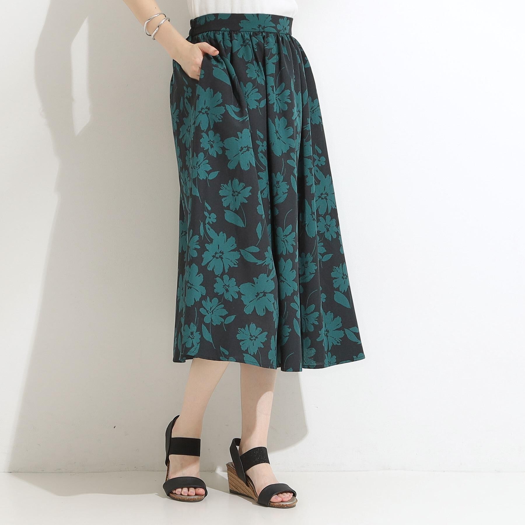 SHOO･LA･RUE「【高レビュー/着丈選べる】華やかさをプラスする アソートロングスカート」|スカート|