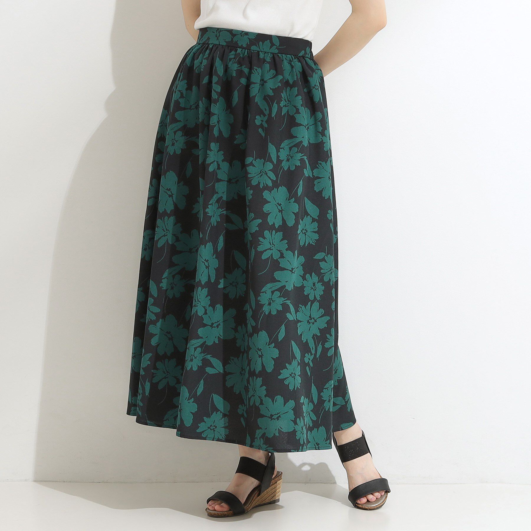 SHOO･LA･RUE「【高レビュー/着丈選べる】華やかさをプラスする アソートロングスカート」|スカート|