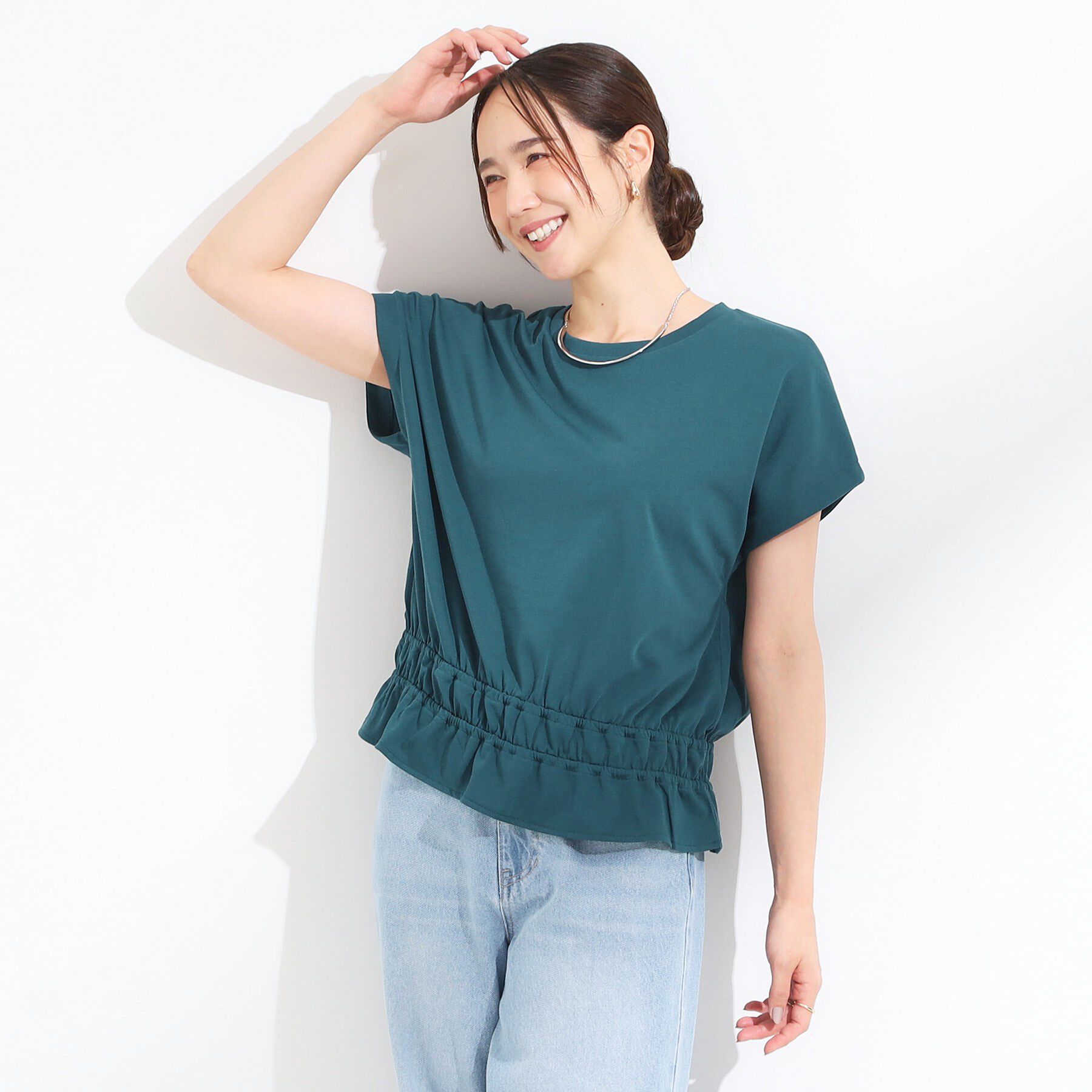 SHOO･LA･RUE「【ひんやり/2点セット】コーデに悩まず決まる トップス＋ガウチョパンツ」|スーツ|