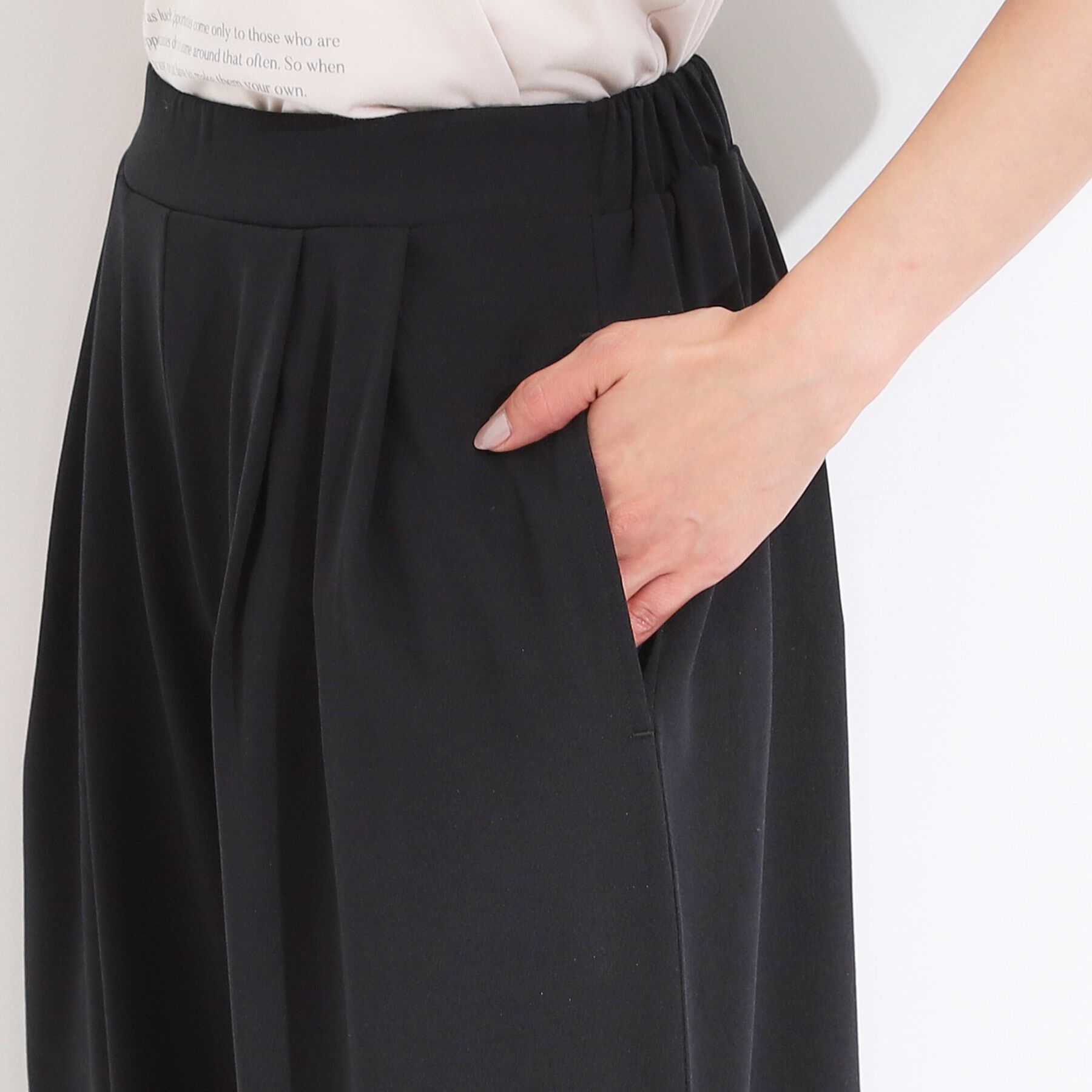 SHOO･LA･RUE「【ひんやり/2点セット】コーデに悩まず決まる トップス＋ガウチョパンツ」|スーツ|