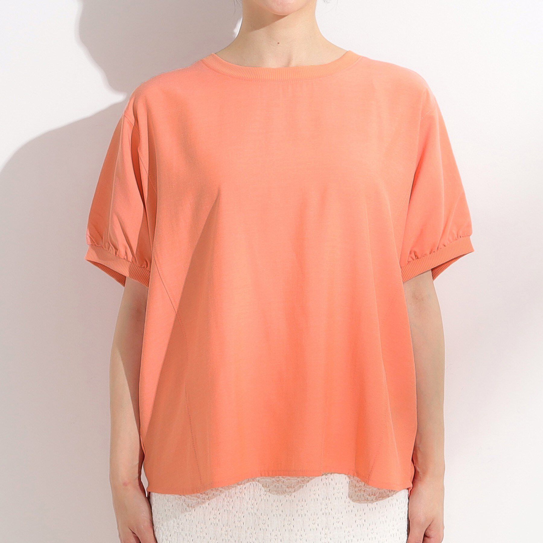 SHOO･LA･RUE「【ひんやり/洗濯後しわになりにくい】リブ切り替えドルマンブラウス」|シャツ・ブラウス|