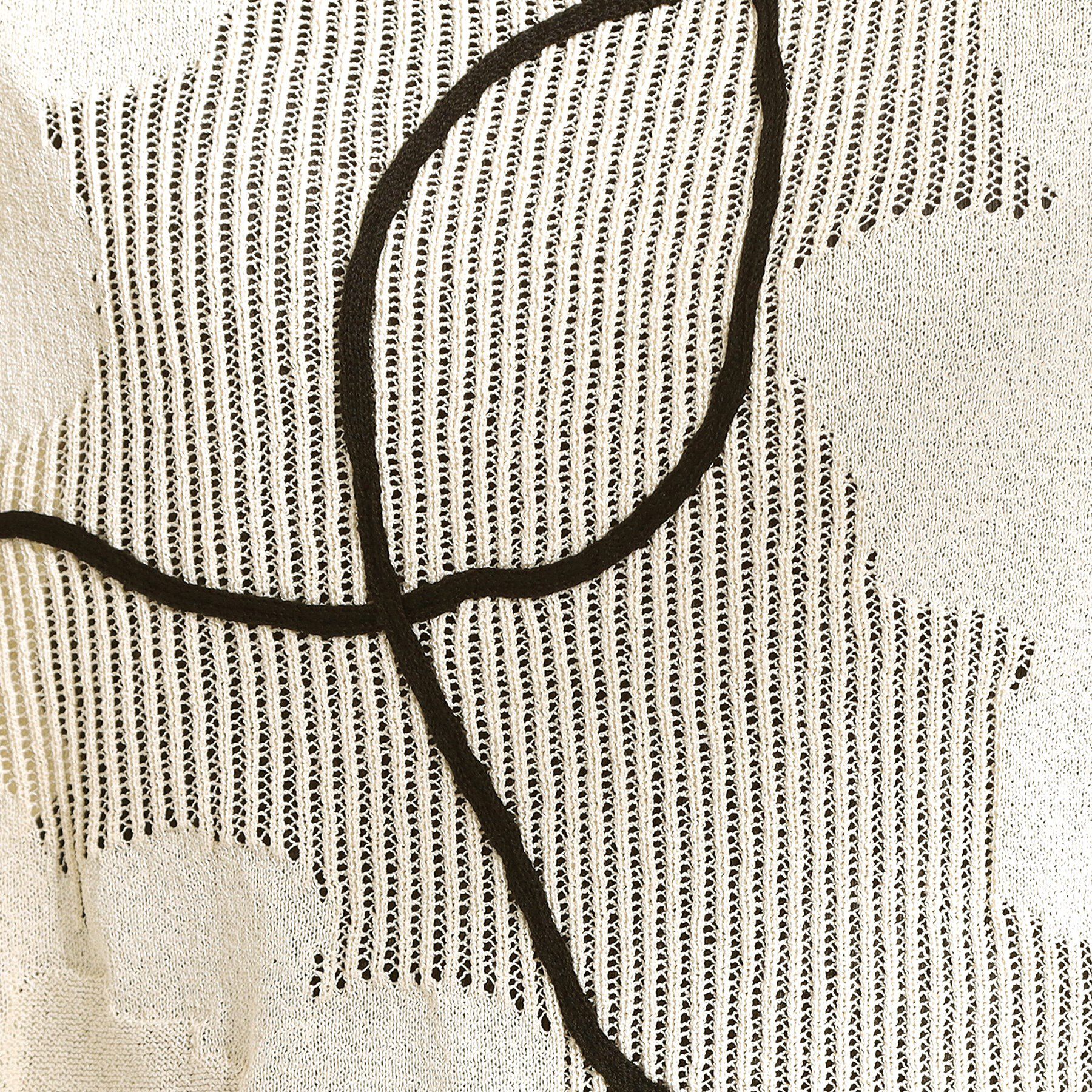 SHOO･LA･RUE「【S-LL】にょろにょろ刺繍 透かし編みニット」|ニット・セーター|