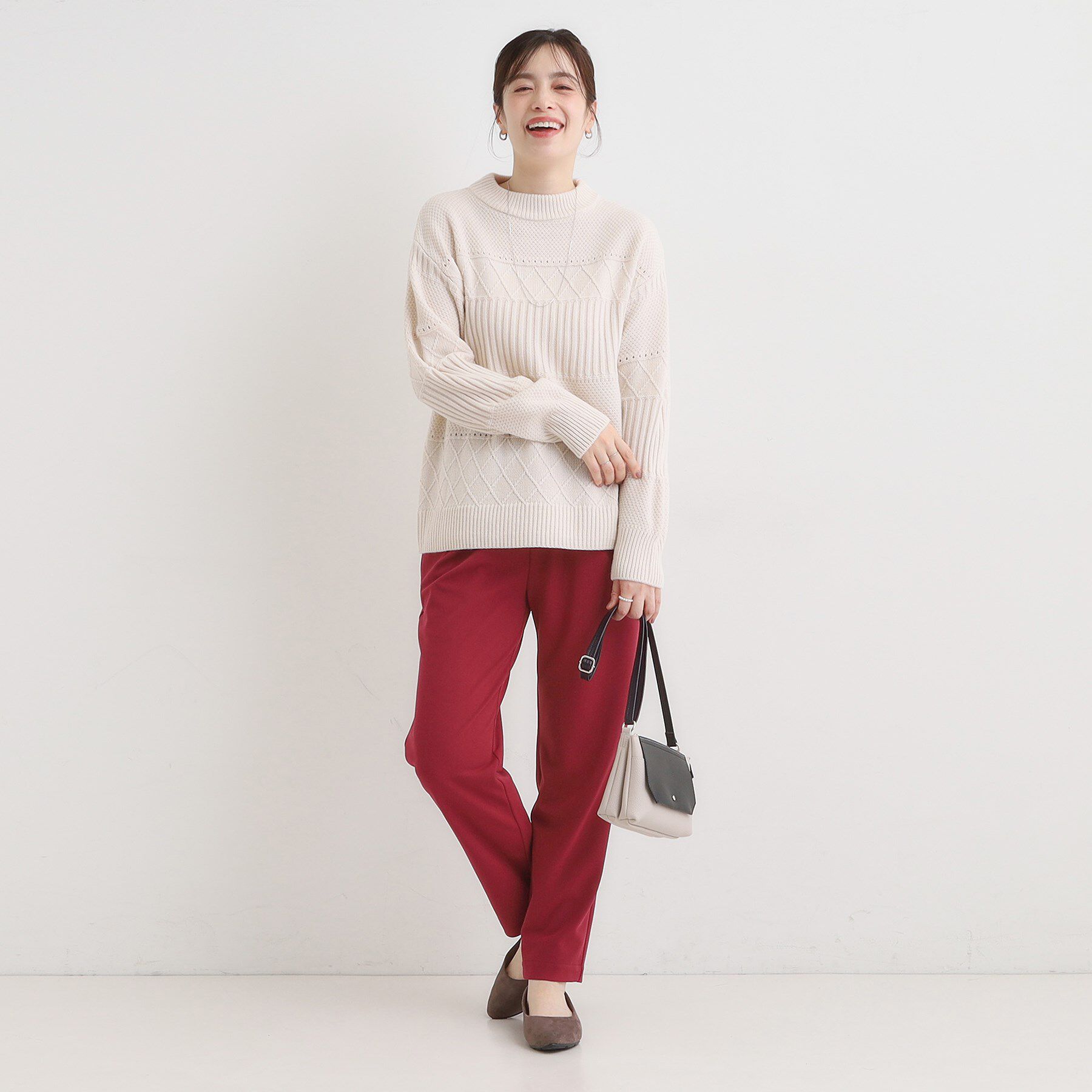 SHOO･LA･RUE「【S-3L/洗濯後しわになりにくい】スマートに見える イージーテーパードパンツ【CIRCRIC】」|その他|