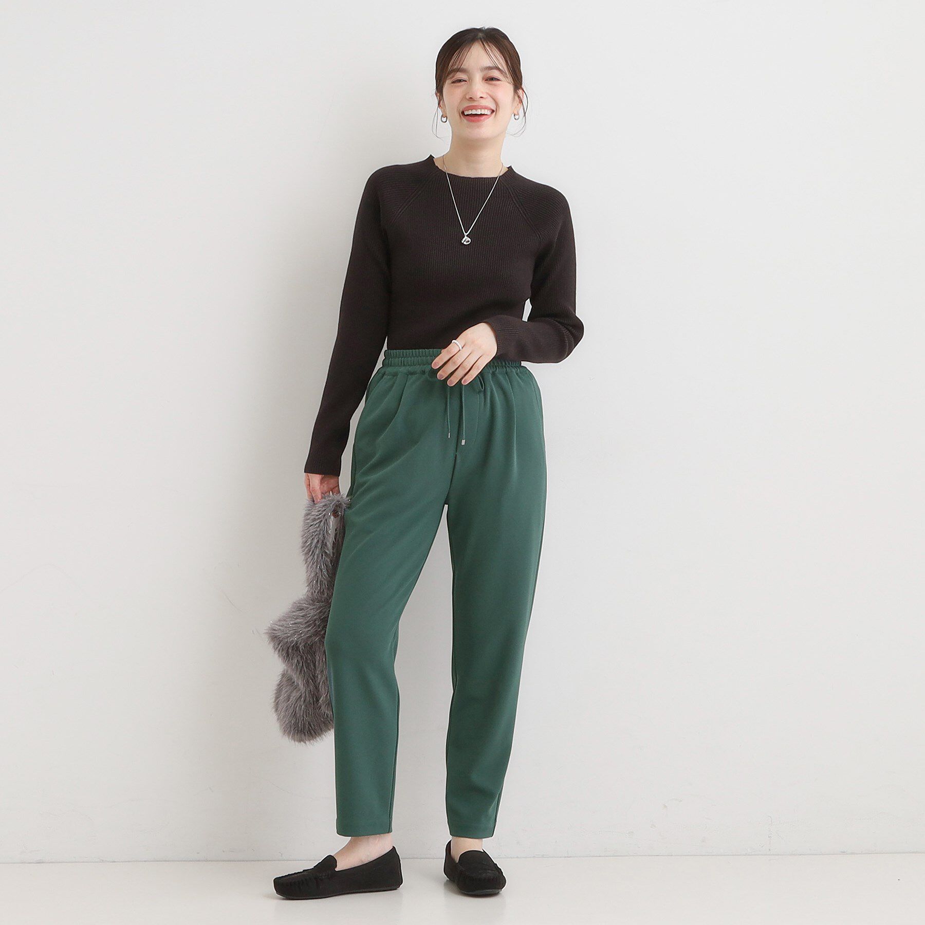 SHOO･LA･RUE「【S-3L/洗濯後しわになりにくい】スマートに見える イージーテーパードパンツ【CIRCRIC】」|その他|