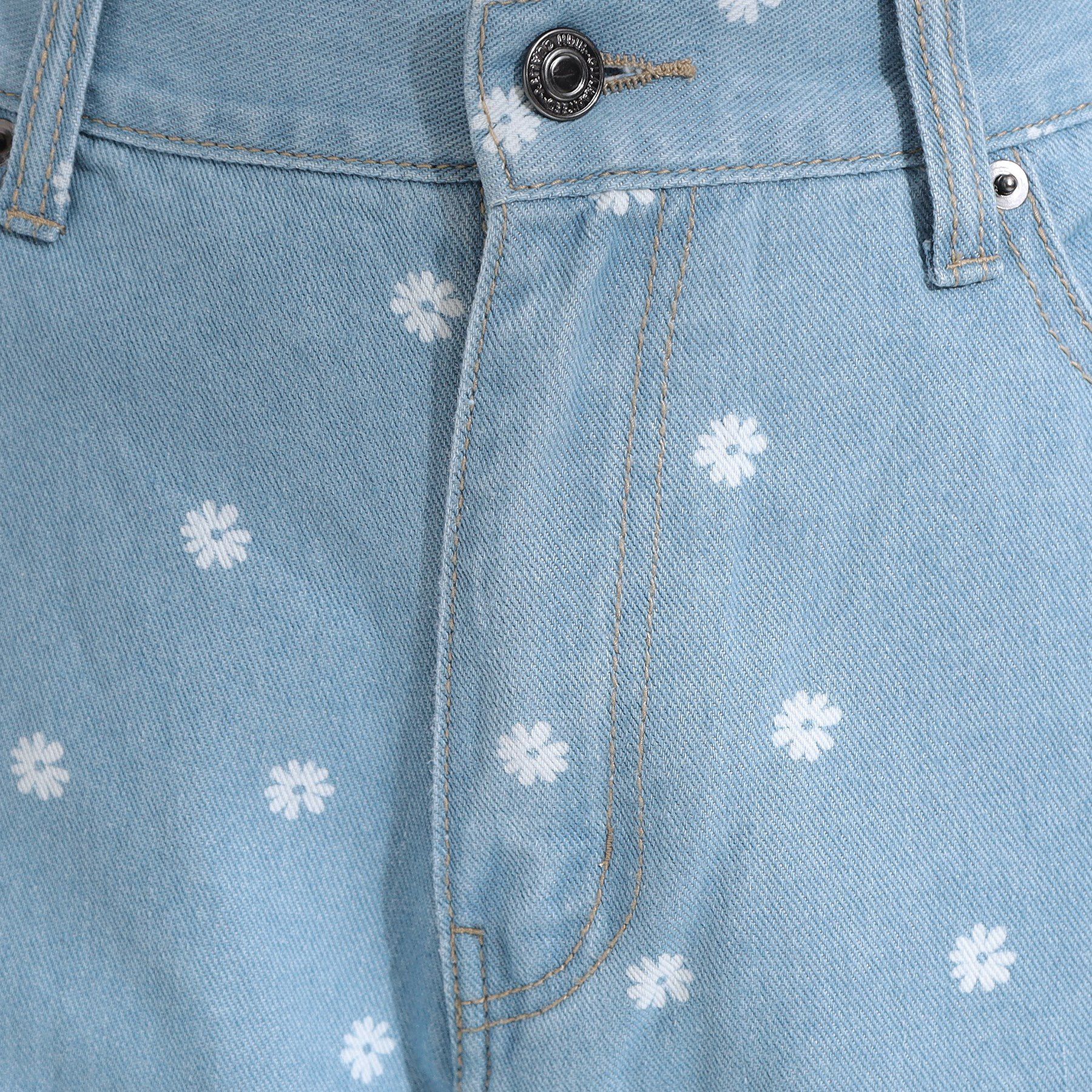 SHOO･LA･RUE「【S-LL】周りと差がつく デイジー柄デニムワイドパンツ」|デニム|