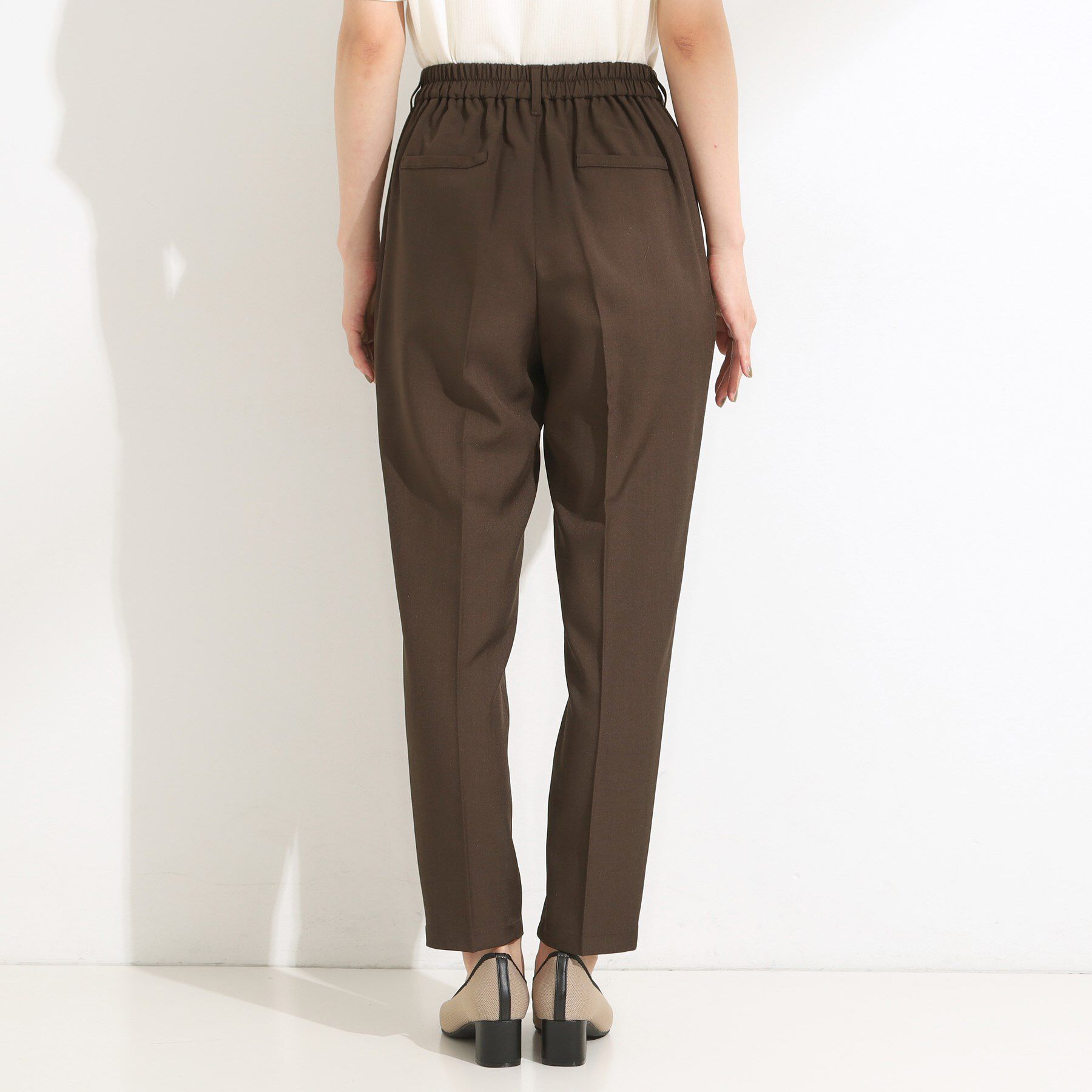 SHOO･LA･RUE「【洗濯機可】きれいめにもカジュアルにも 麻調テーパードパンツ」|その他|