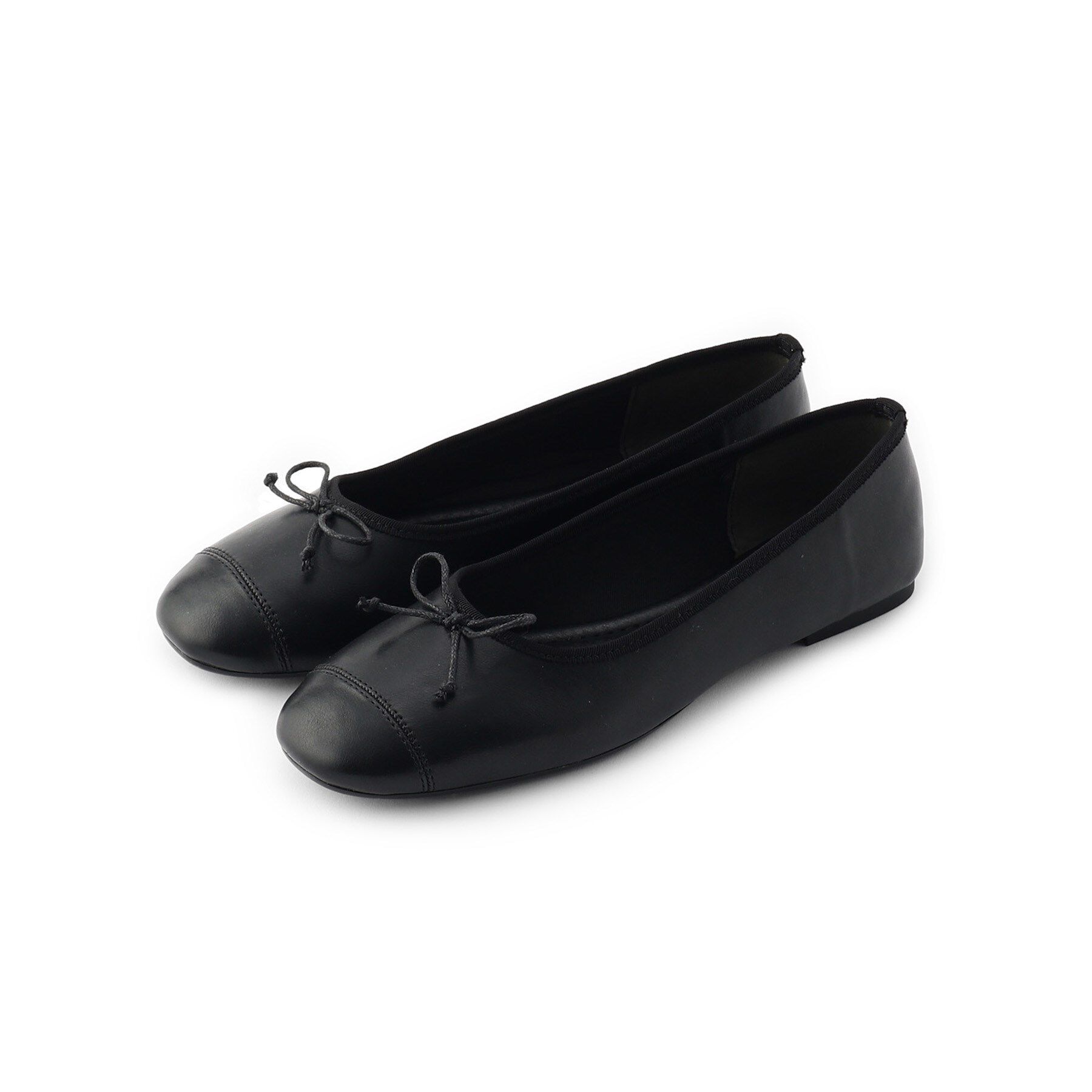 SHOO･LA･RUE「リボンスクエア バレエシューズ」|その他|ブラック(019)