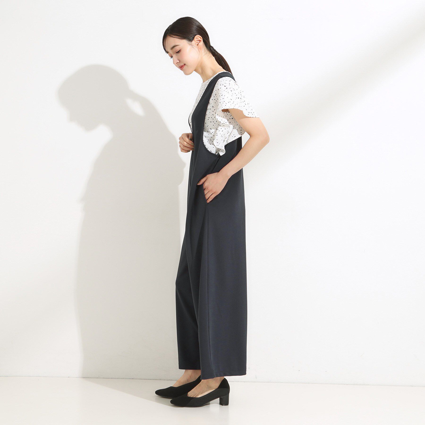 SHOO･LA･RUE「【前後2WAY/洗える】さらっと着られるサロペット」|オールインワン|