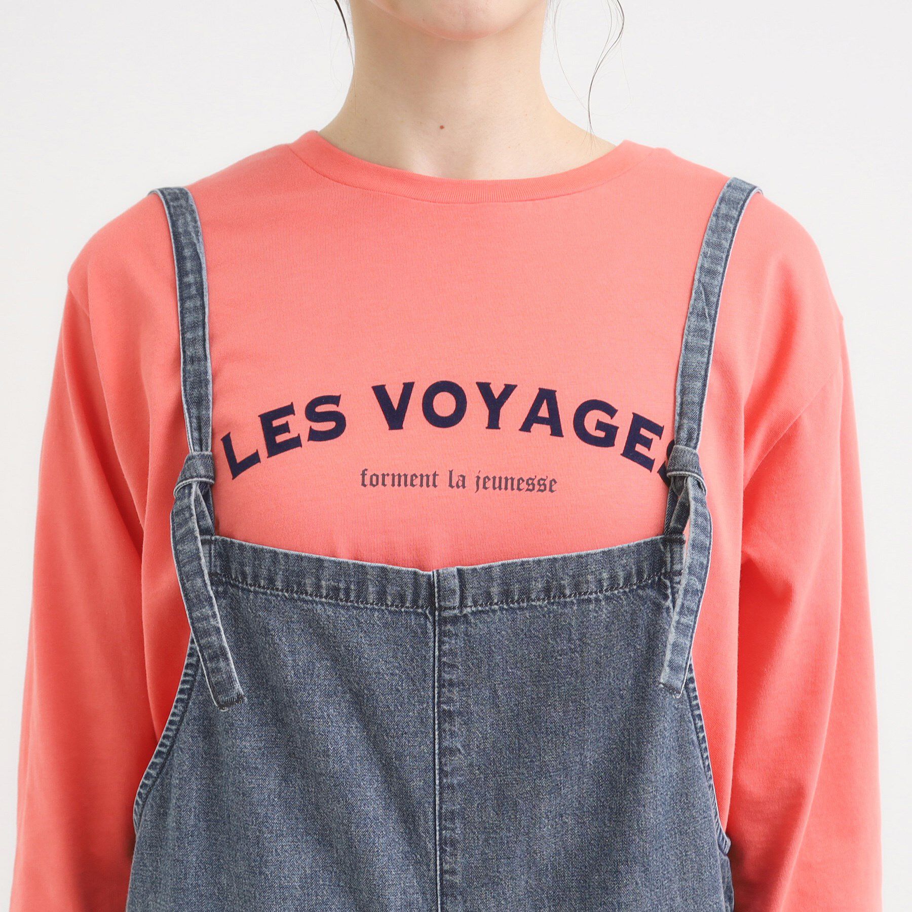 SHOO･LA･RUE「【S-LL】大人のための デニムサロペット」|オールインワン|