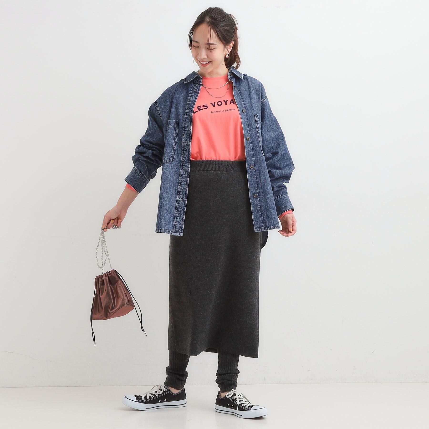 SHOO･LA･RUE「【S-LL】こなれ感をプラスする BIGポケットデニムシャツ」|シャツ・ブラウス|