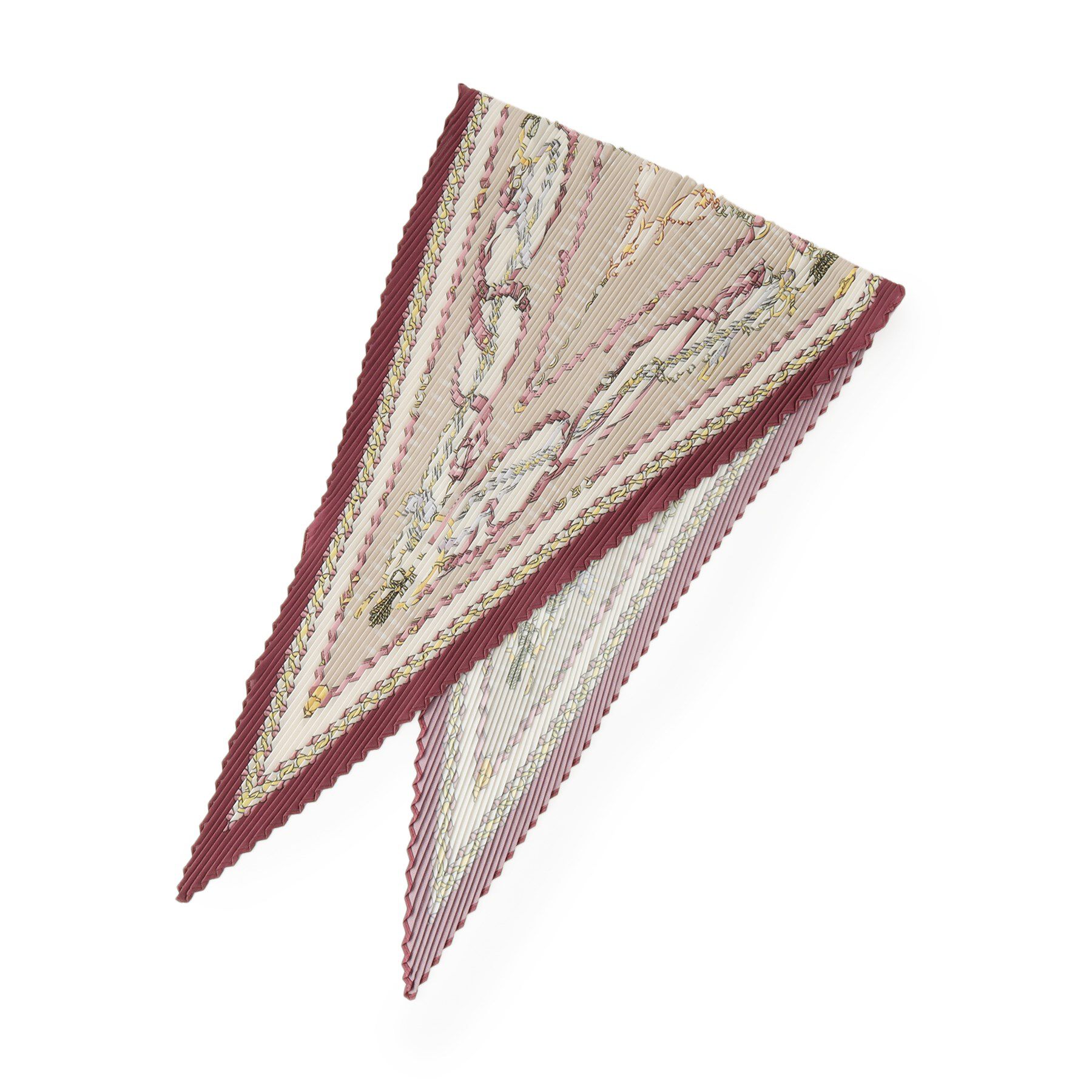 SHOO･LA･RUE「プリーツスカーフ」|バンダナ・スカーフ|ボルドー(164)