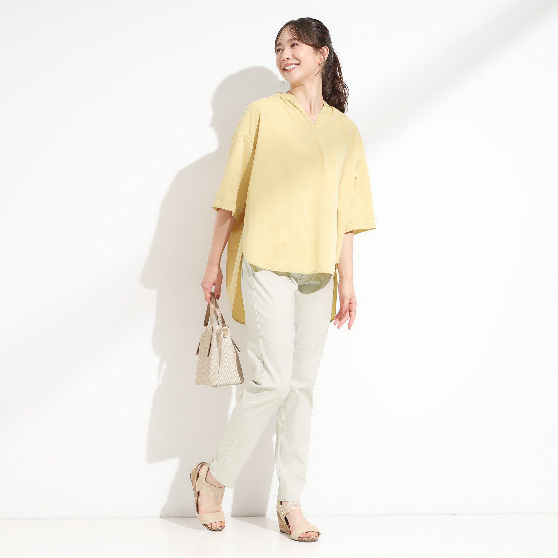 SHOO･LA･RUE「【S-LL】ぐんぐん伸びる ハイパースキニーパンツ」|その他|