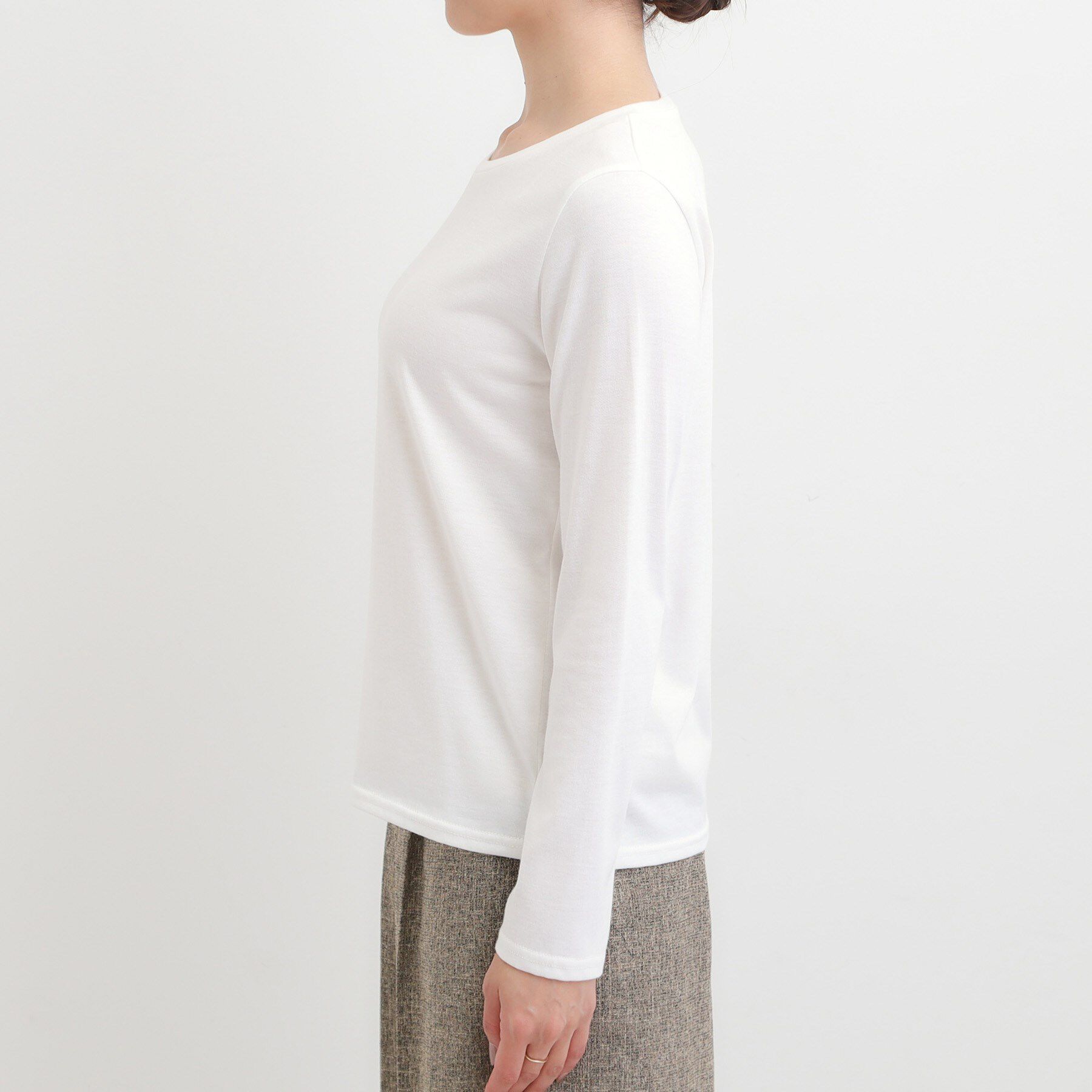 SHOO･LA･RUE「【2点セット/S-LL】大人のフェミニンカジュアルに ラメシャギーニットベスト+ロンT」|ニット・セーター|