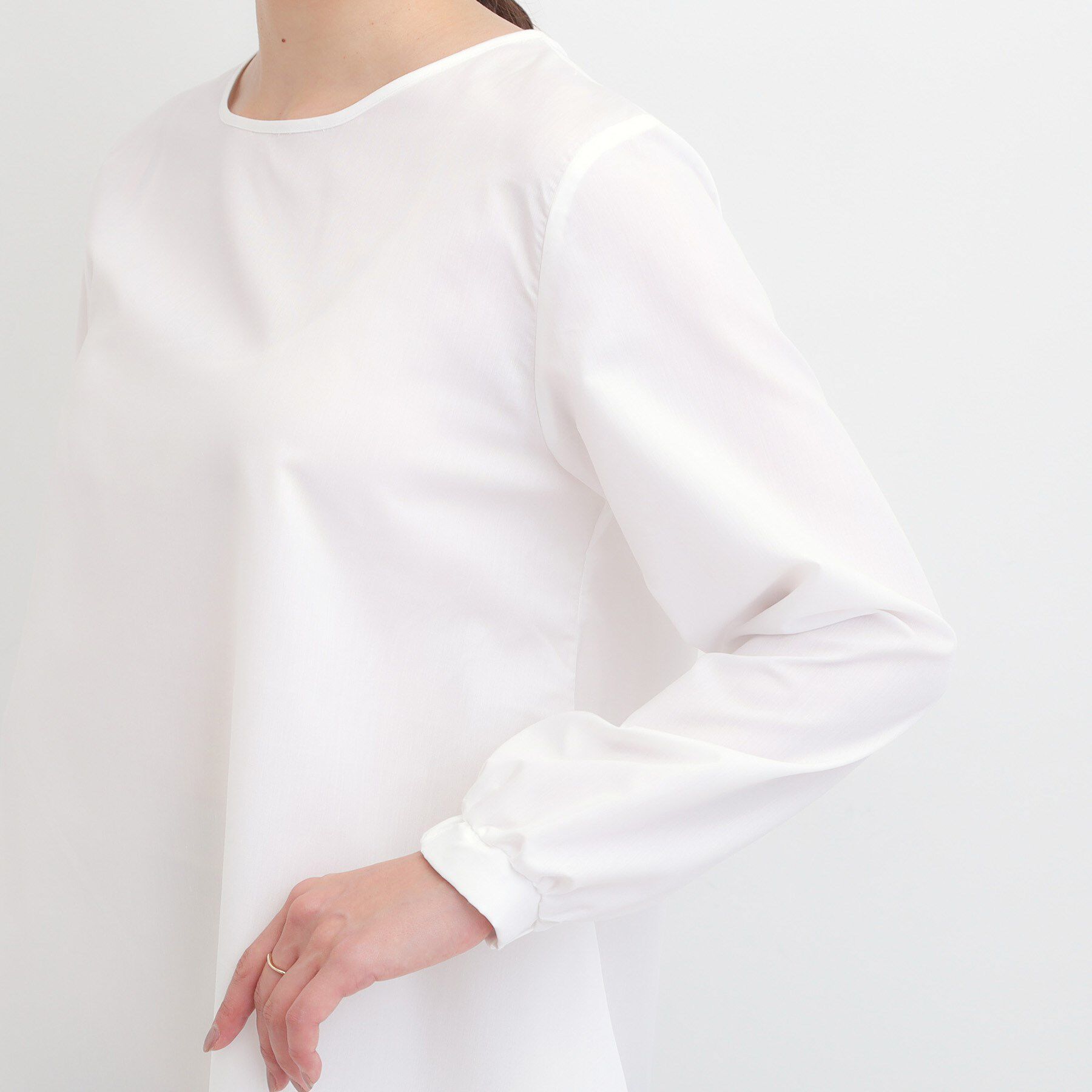 SHOO･LA･RUE「【S-LL/2点セット】着回し自在 ニットベスト＋フレアブラウス」|ニット・セーター|