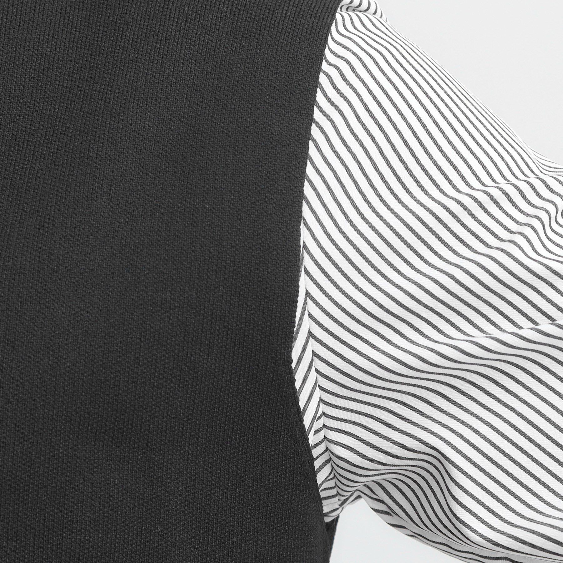 SHOO･LA･RUE「【S-LL/2点セット】着回し自在 ニットベスト＋フレアブラウス」|ニット・セーター|