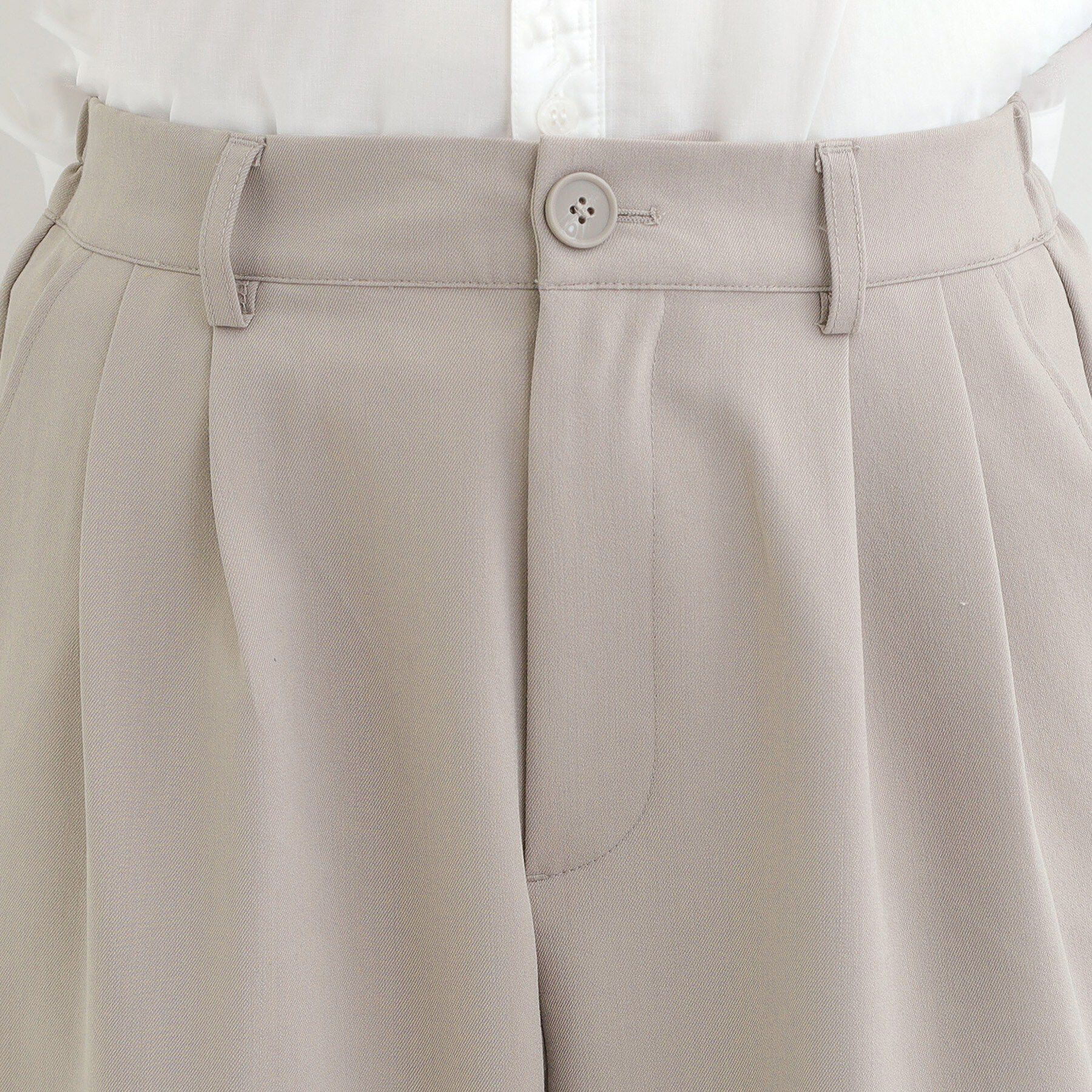 SHOO･LA･RUE「【洗濯機可/S-LL】すっきり上品きれい見え タックワイドパンツ」|その他|