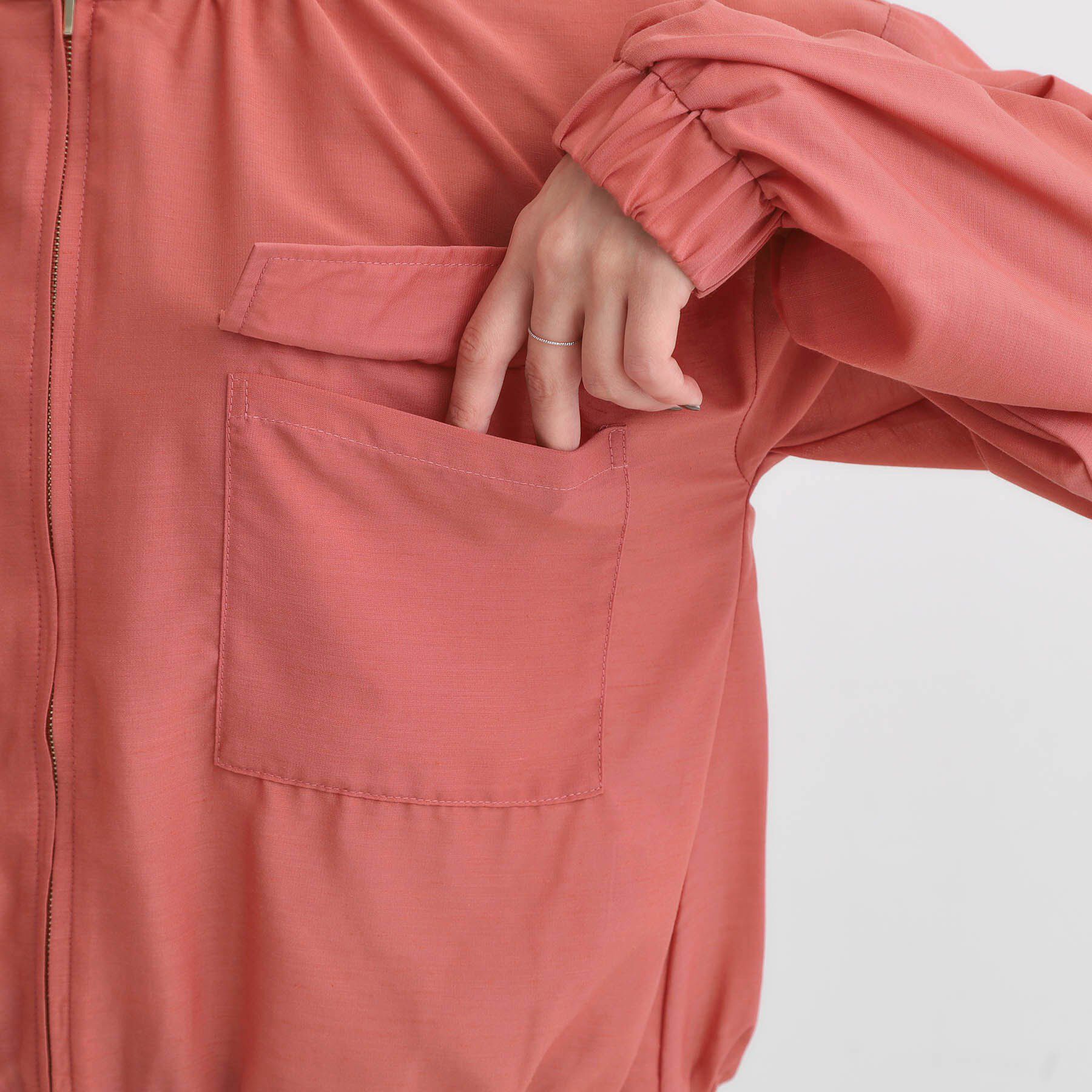 SHOO･LA･RUE「【S-LL】寒暖差のある時期に 大人上品なシアーブルゾン」|ブルゾン・スタジャン|