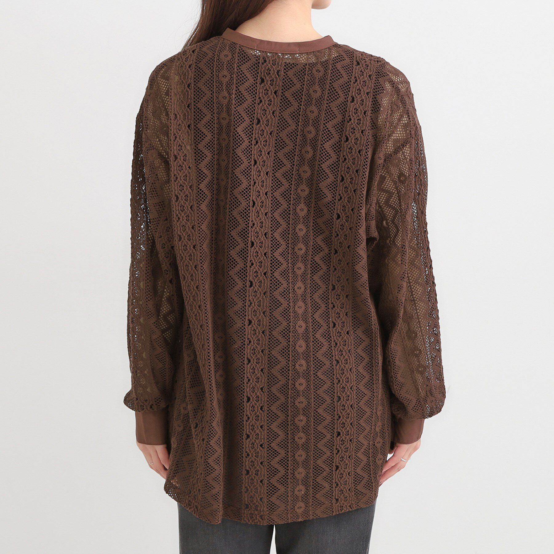 SHOO･LA･RUE「【セットアップ可】レース使いが美しい バンドカラーシャツ」|シャツ・ブラウス|