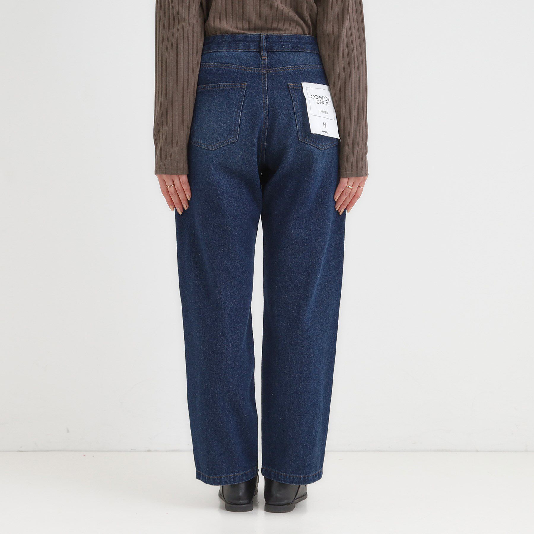 SHOO･LA･RUE「【S-LL】大人カジュアルに 柔らかデニムテーパードパンツ」|デニム|