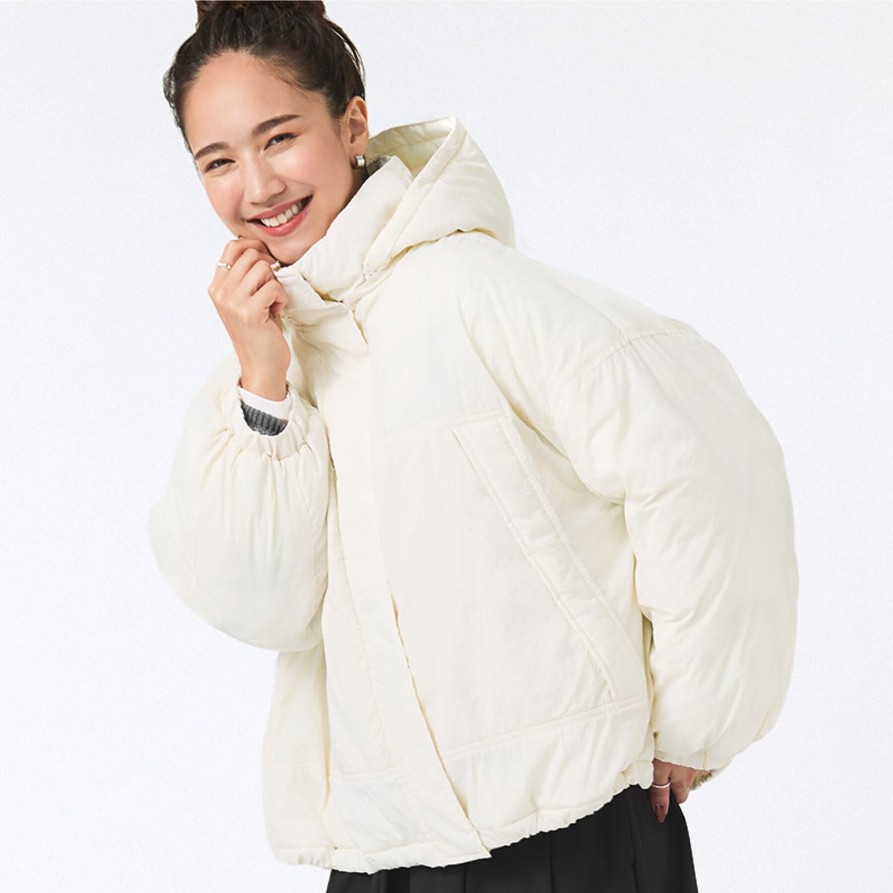 SHOO･LA･RUE「【撥水/あったか】たっぷり着られる 中綿モンスターショートコート」|ダウン|