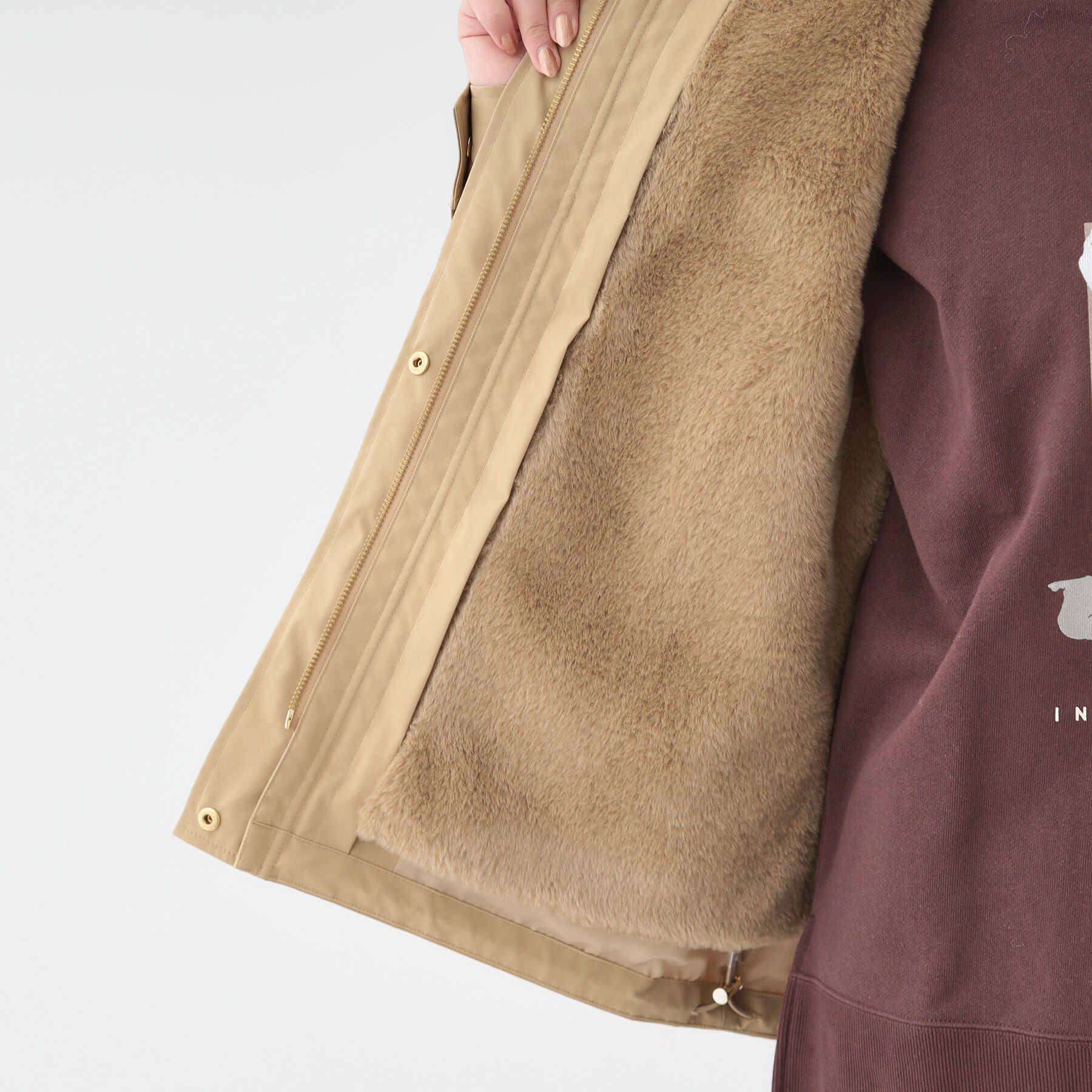 SHOO･LA･RUE「【撥水/マルチWAY】フェイクファーライナー付き 欲張りマンパ」|ブルゾン・スタジャン|