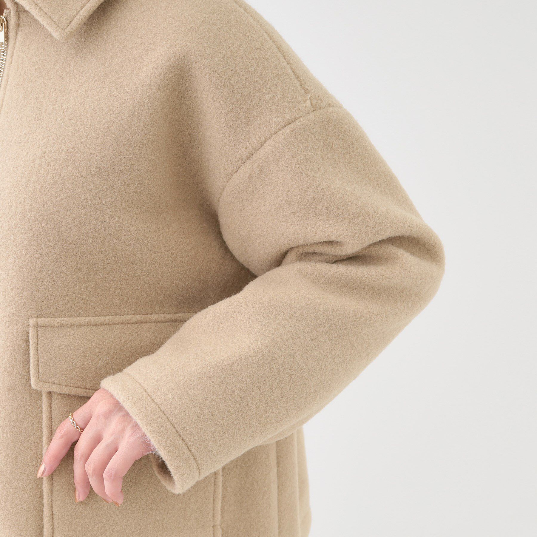 SHOO･LA･RUE「【S-LL】大人カジュアルコーデに 襟付きZIPブルゾン」|ブルゾン・スタジャン|