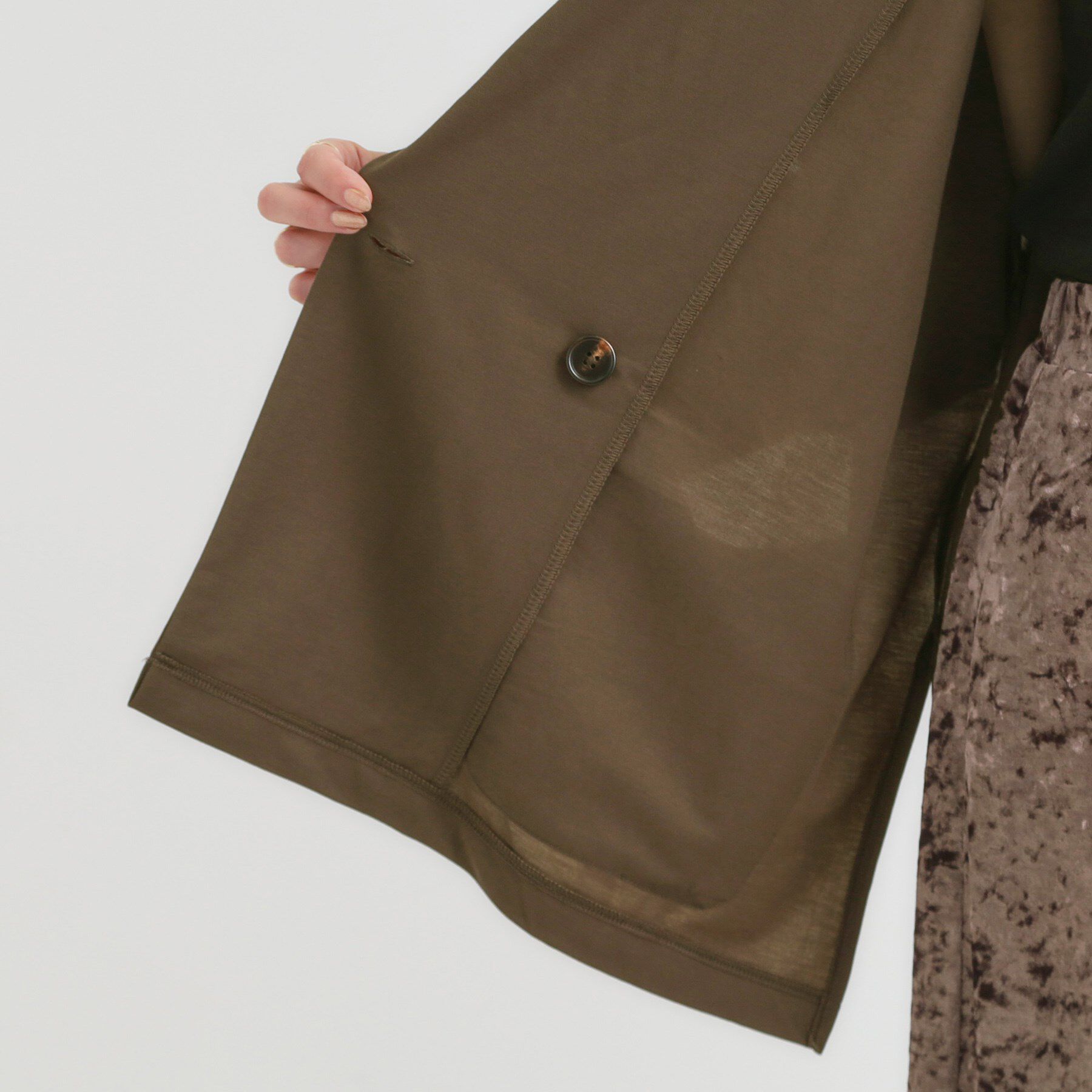 SHOO･LA･RUE「【S-LL/ひんやり】さらっとしたタッチが心地よい ダブルブレストジャケット」|テーラードジャケット|