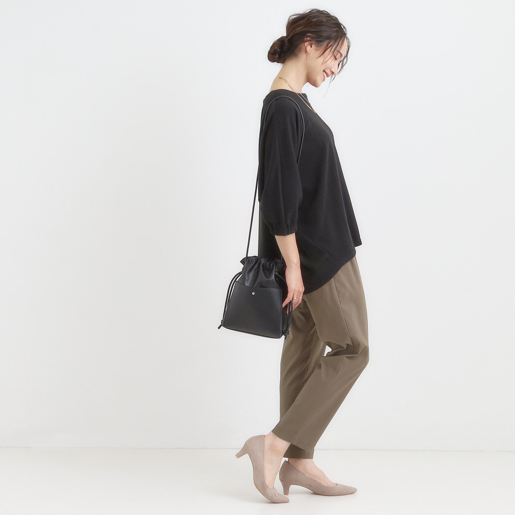 SHOO･LA･RUE「スクエア巾着ショルダーバッグ」|ショルダー・メッセンジャー|