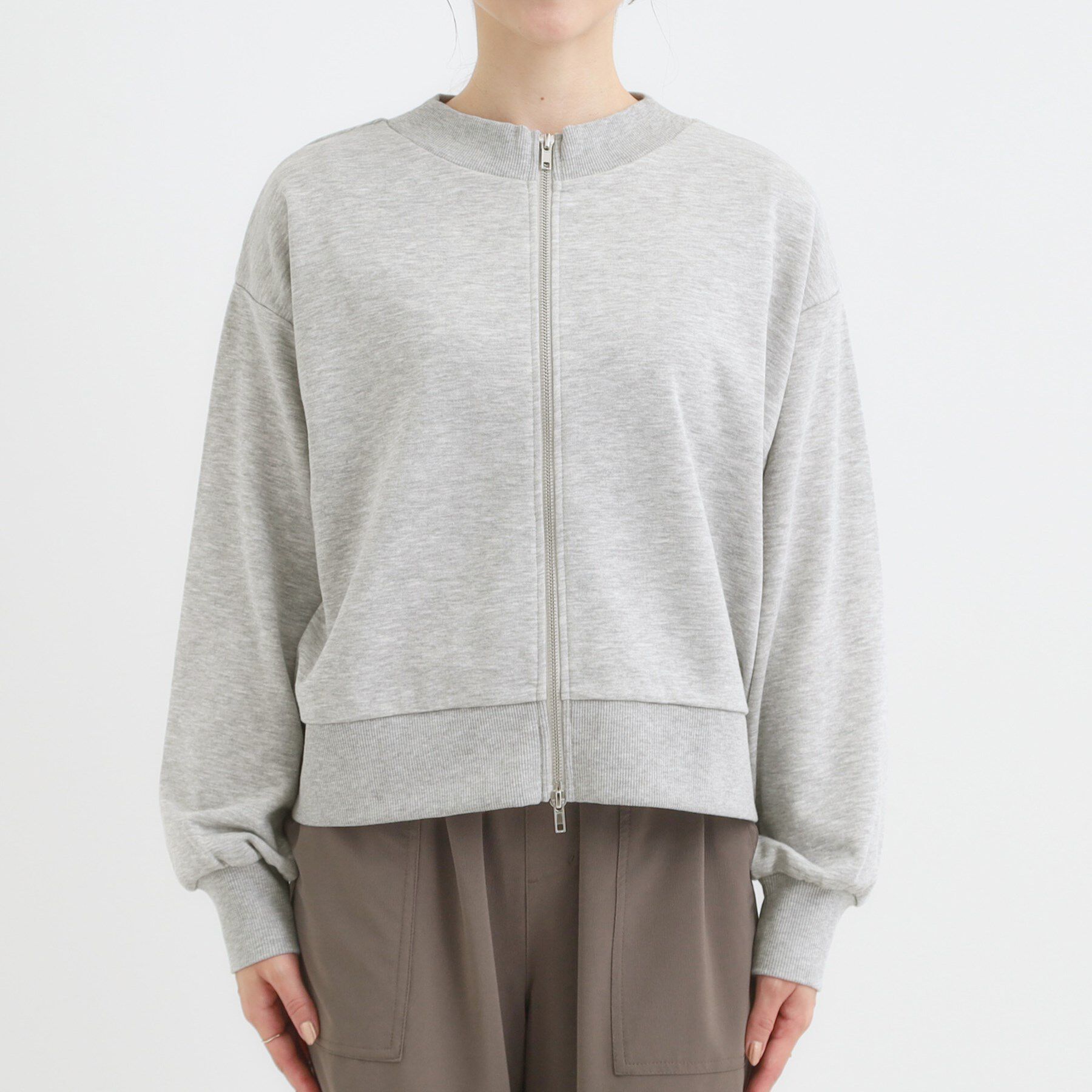 SHOO･LA･RUE「【前後2WAY】ボートネックダブルジップカーディガン」|カーディガン|