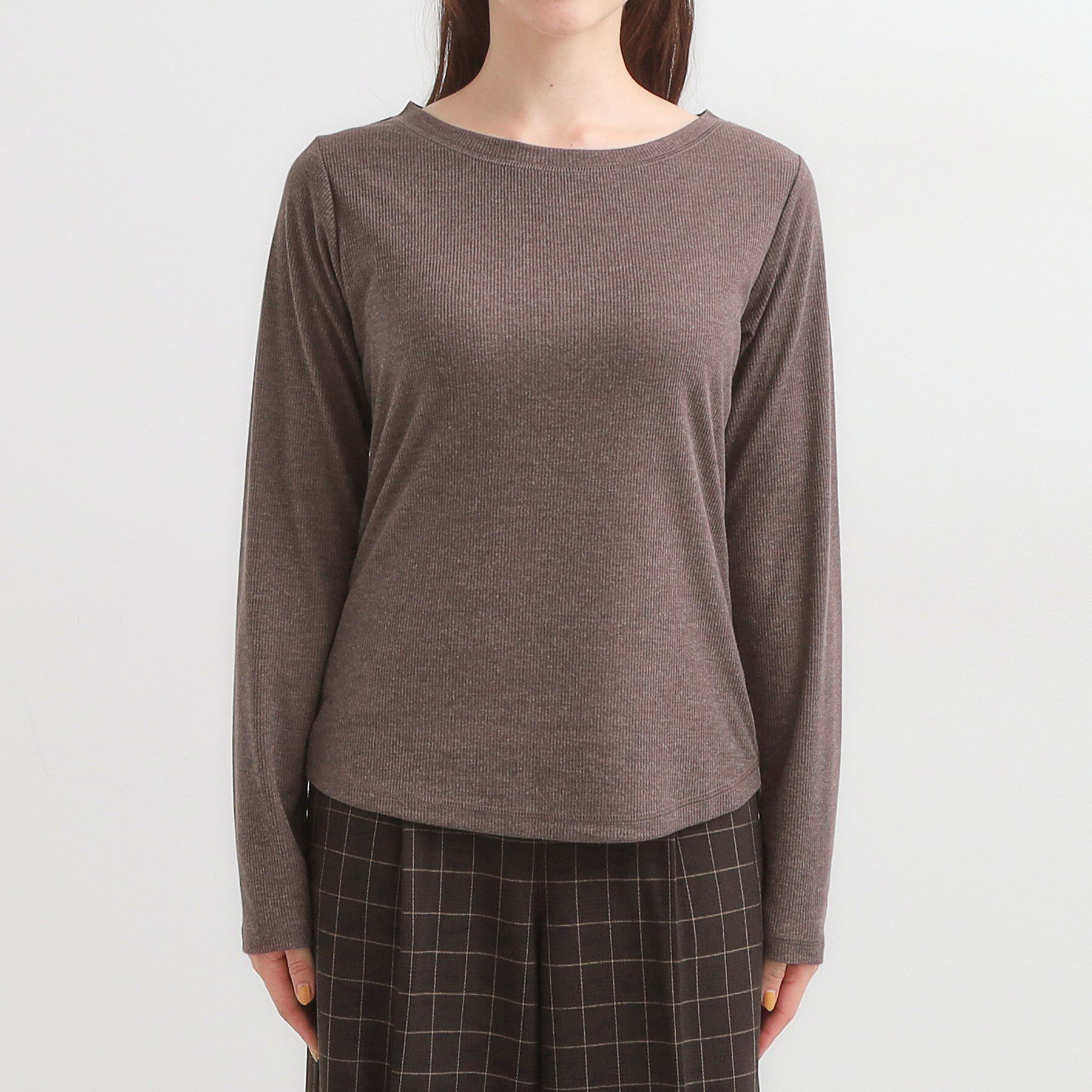 SHOO･LA･RUE「【洗濯機可/S-LL】毎日コーデに シアーテレコロンT」|Tシャツ・カットソー|