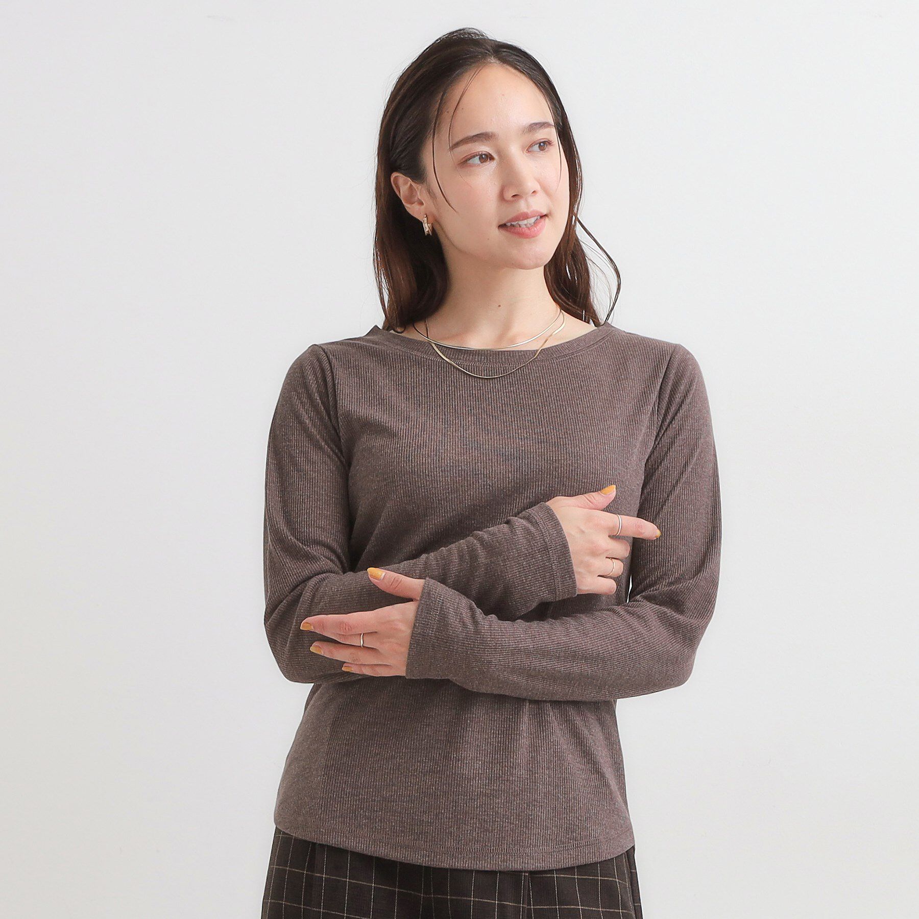 SHOO･LA･RUE「【洗濯機可/S-LL】毎日コーデに シアーテレコロンT」|Tシャツ・カットソー|