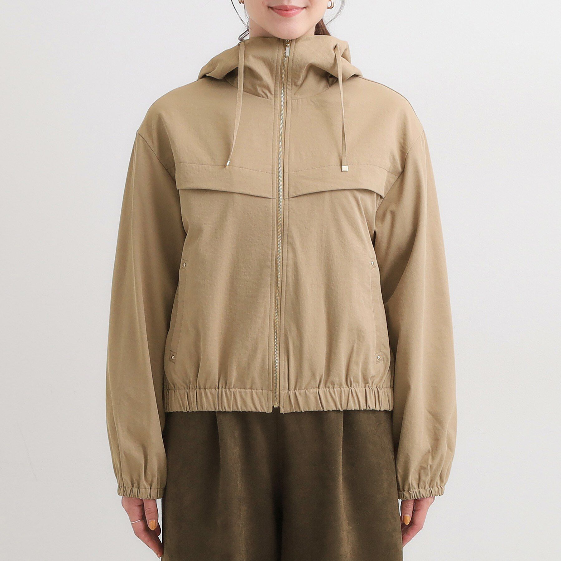 SHOO･LA･RUE「【S-LL】気楽にさらりと羽織れる　大人のフードブルゾン」|ブルゾン・スタジャン|