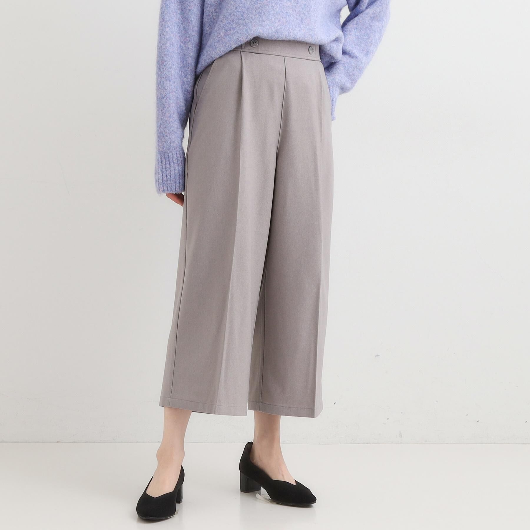 SHOO･LA･RUE「【着丈選べる】大人のきれいめスタイルに ウールフィール ワイドパンツ」|その他|