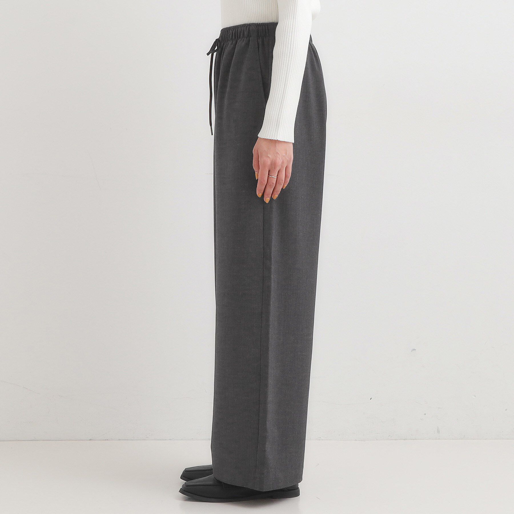 SHOO･LA･RUE「【S-LL/体型カバー】上品なとろみが魅力 イージーワイドパンツ」|その他|