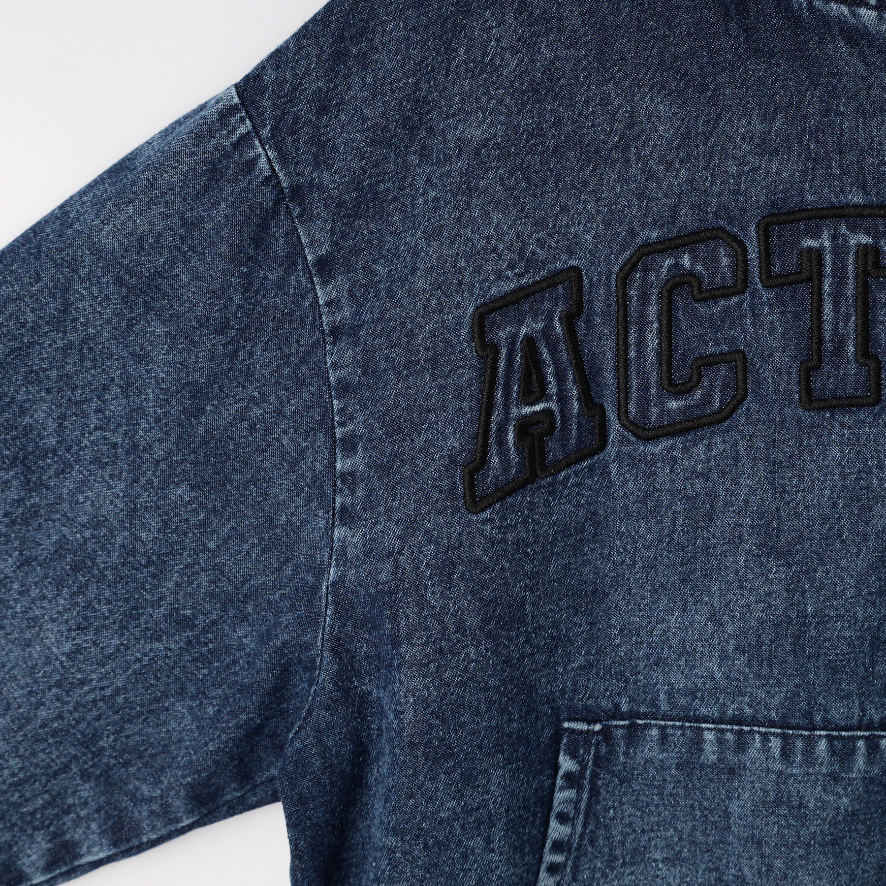 SHOO･LA･RUE「【130-150cm】デニムフードブルゾン」|ブルゾン・スタジャン|