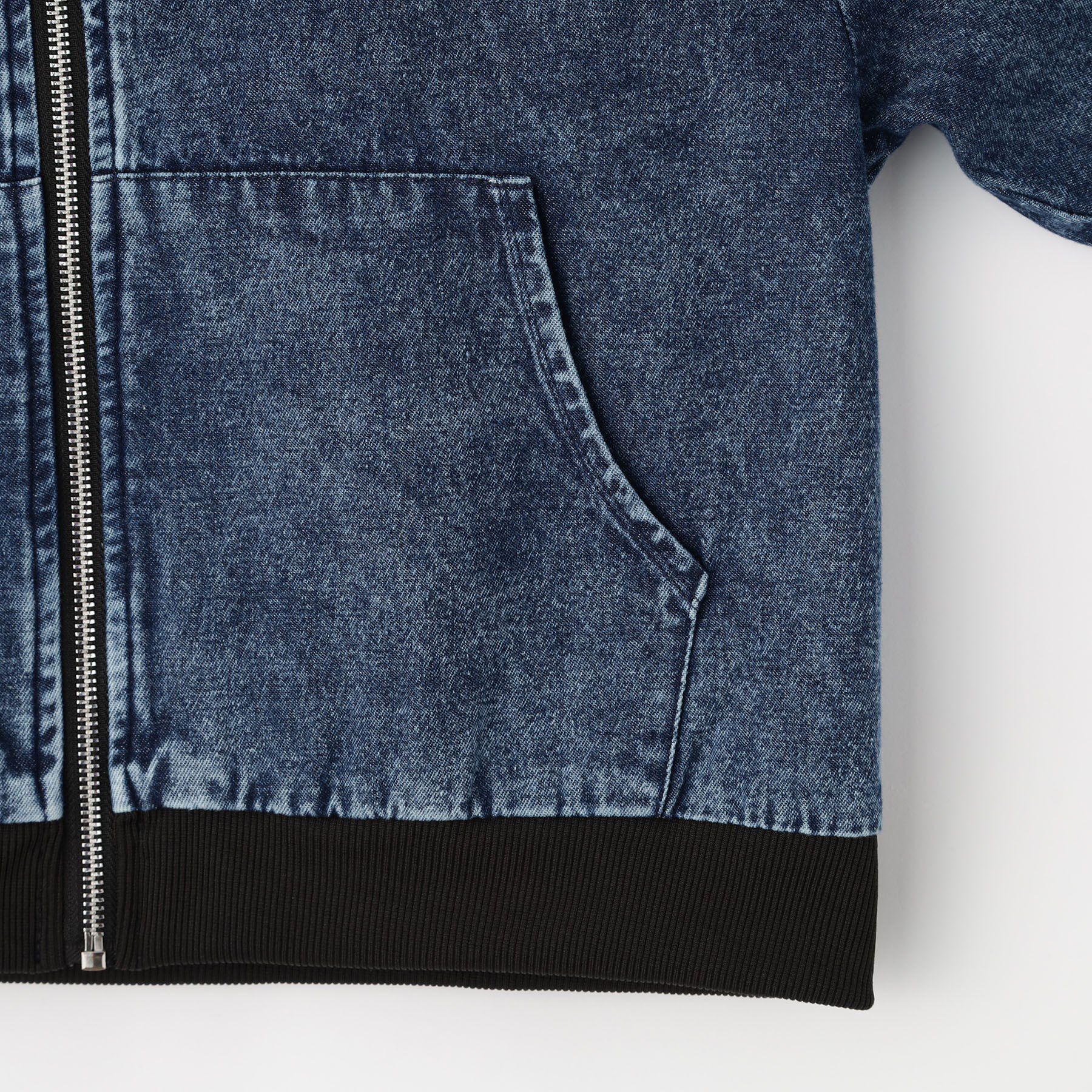 SHOO･LA･RUE「【130-150cm】デニムフードブルゾン」|ブルゾン・スタジャン|