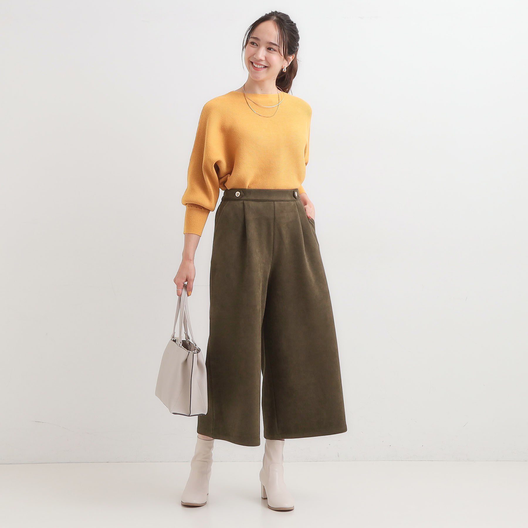 SHOO･LA･RUE「【洗濯機可/S-LL】やわらかスエード調ガウチョパンツ」|その他|