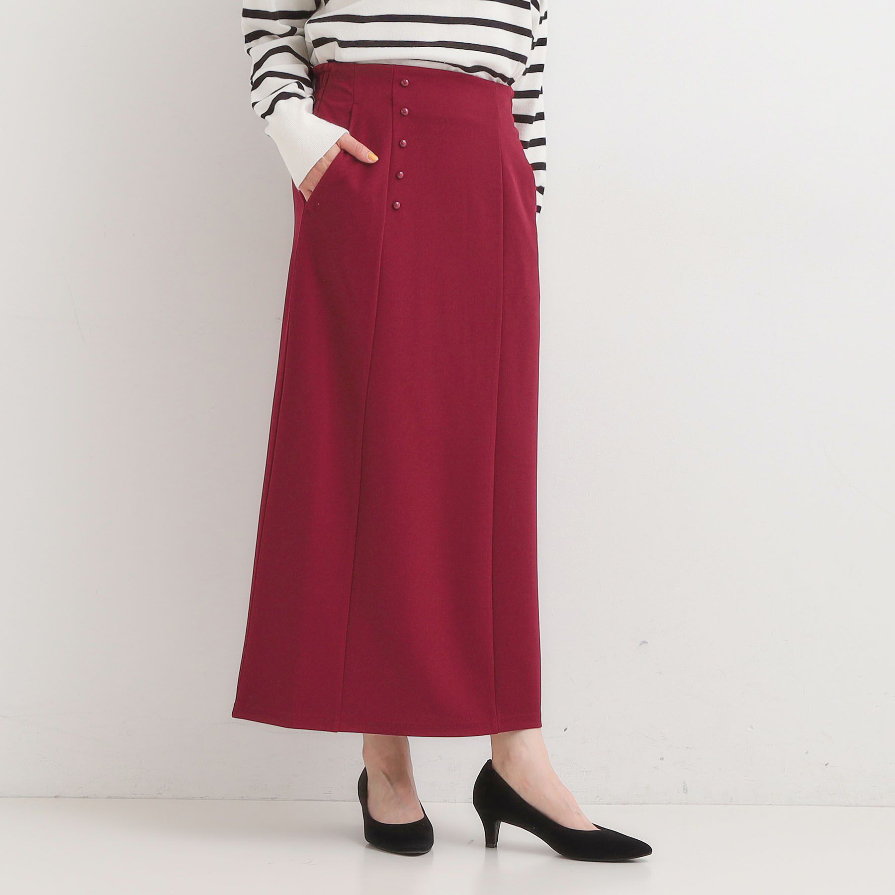 SHOO･LA･RUE「【洗濯後しわになりにくい】ポケット付き ナロースカート」|スカート|