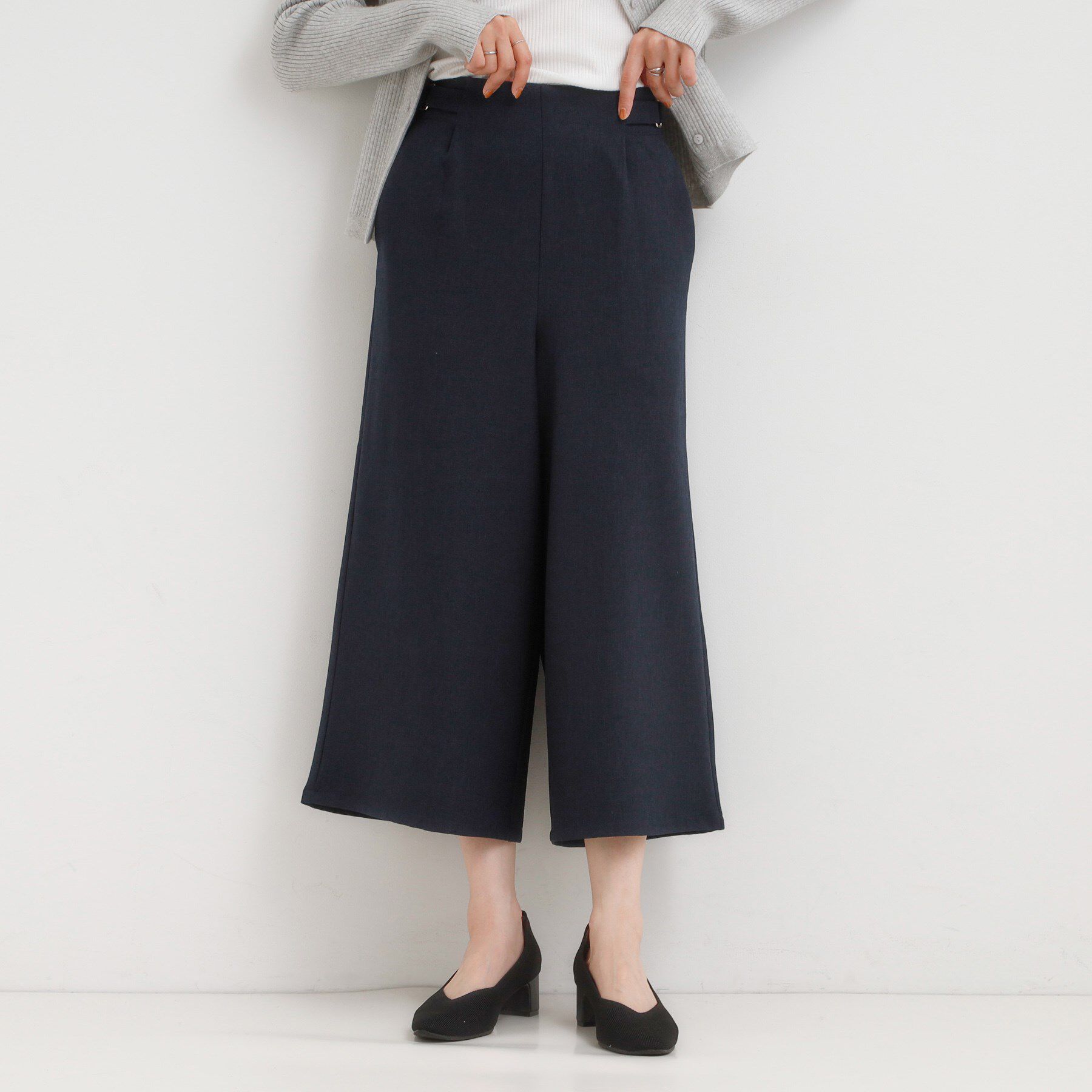 SHOO･LA･RUE「【S-LL】ウエストデザインガウチョパンツ」|その他|