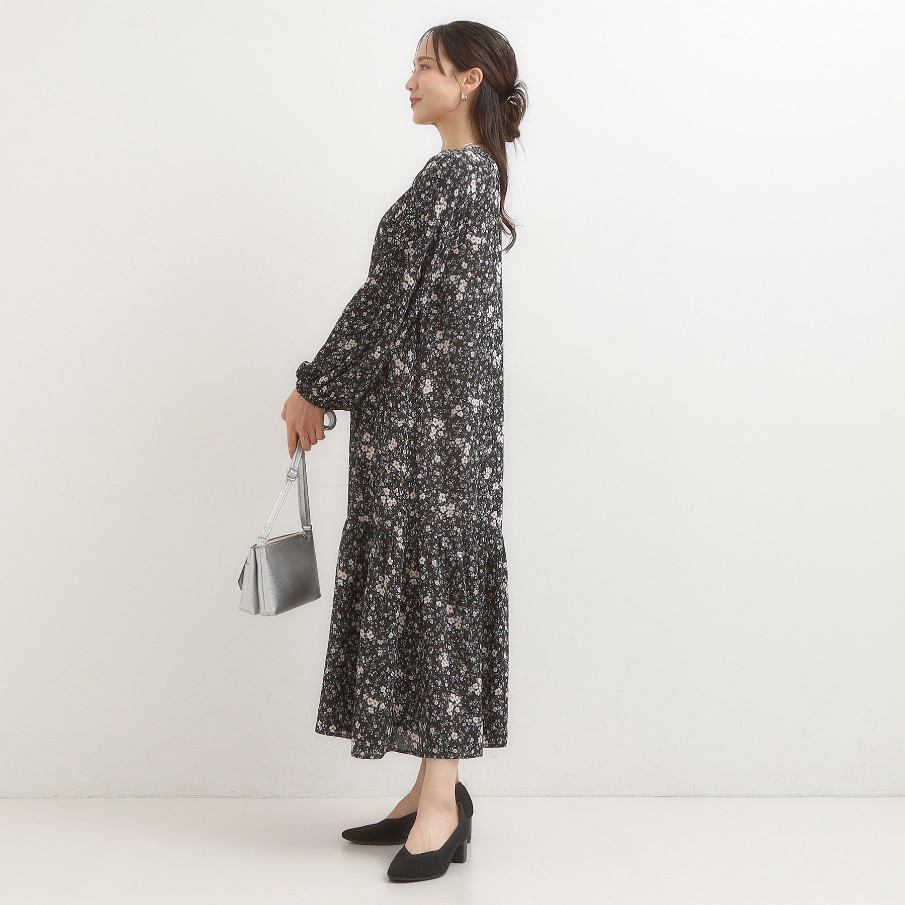 SHOO･LA･RUE「【前後2WAY】1枚で着映える フラワープリント マキシワンピース」|ワンピース|