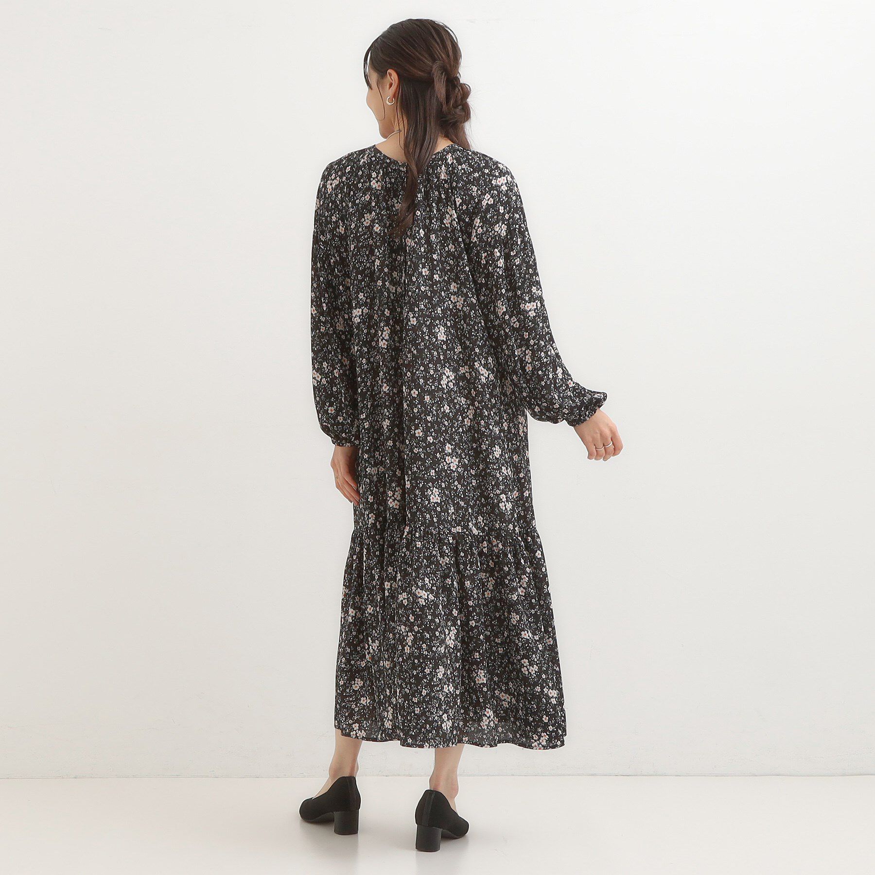 SHOO･LA･RUE「【前後2WAY】1枚で着映える フラワープリント マキシワンピース」|ワンピース|