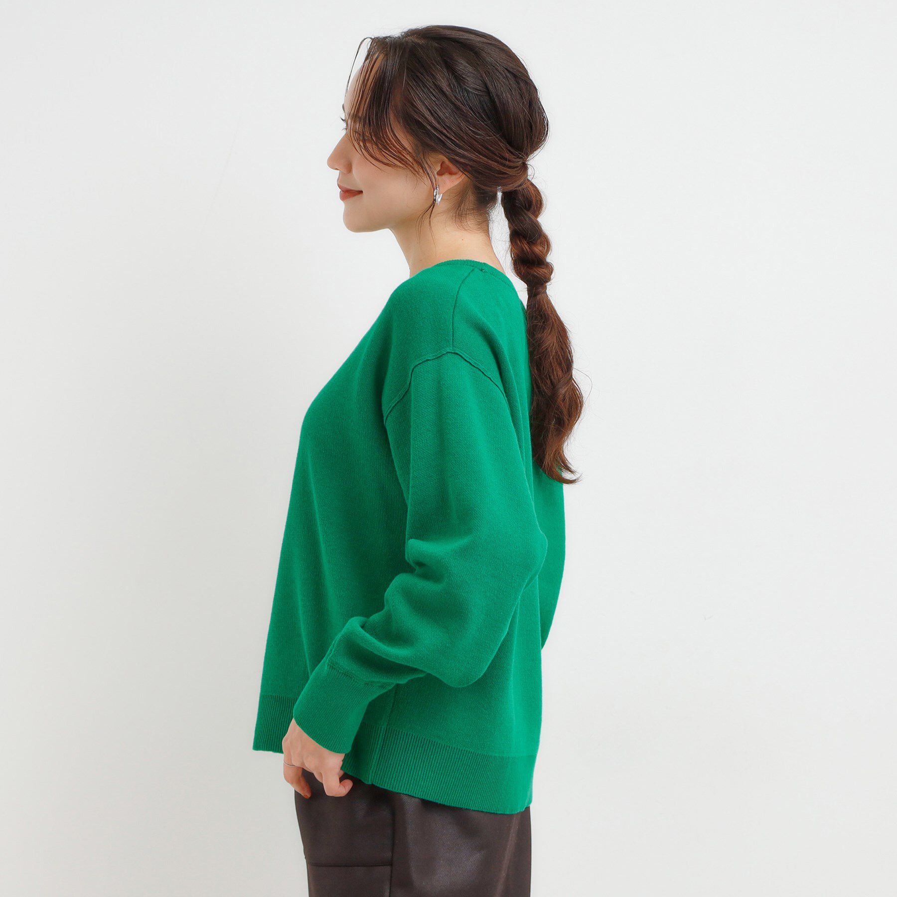 SHOO･LA･RUE「【洗濯機可/ちくちくしにくい】大人カジュアルを叶える スウェットライクニット」|ニット・セーター|