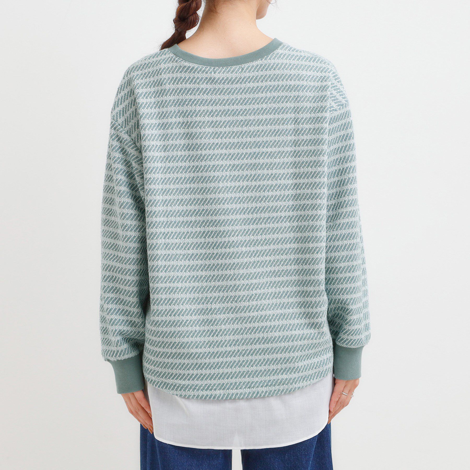 SHOO･LA･RUE「ジャカード裾フェイク」|Tシャツ・カットソー|