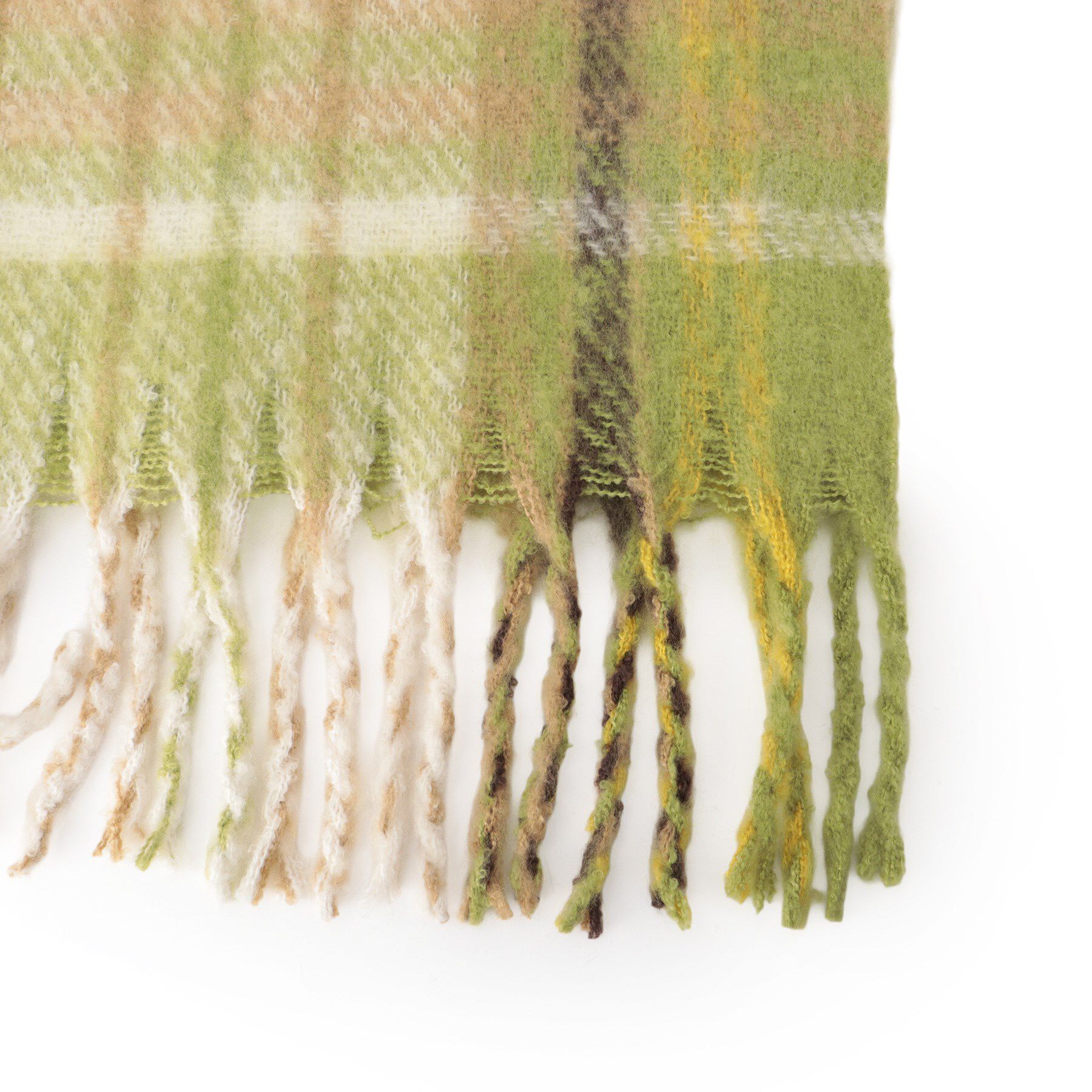 SHOO･LA･RUE「太フリンジチェックストール」|ストール|