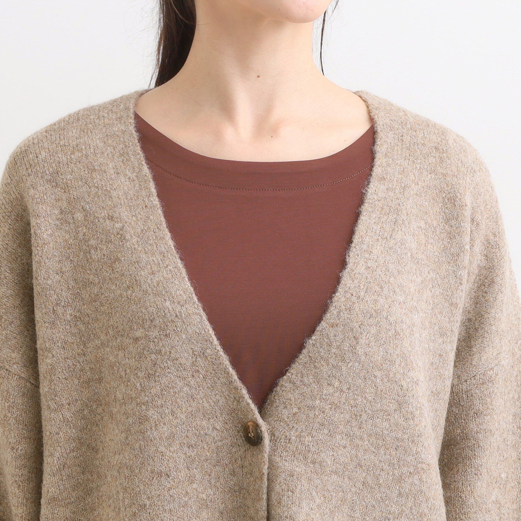 SHOO･LA･RUE「【洗濯機可】ふわっと軽く羽織れる オーバーサイズカーディガン」|カーディガン|