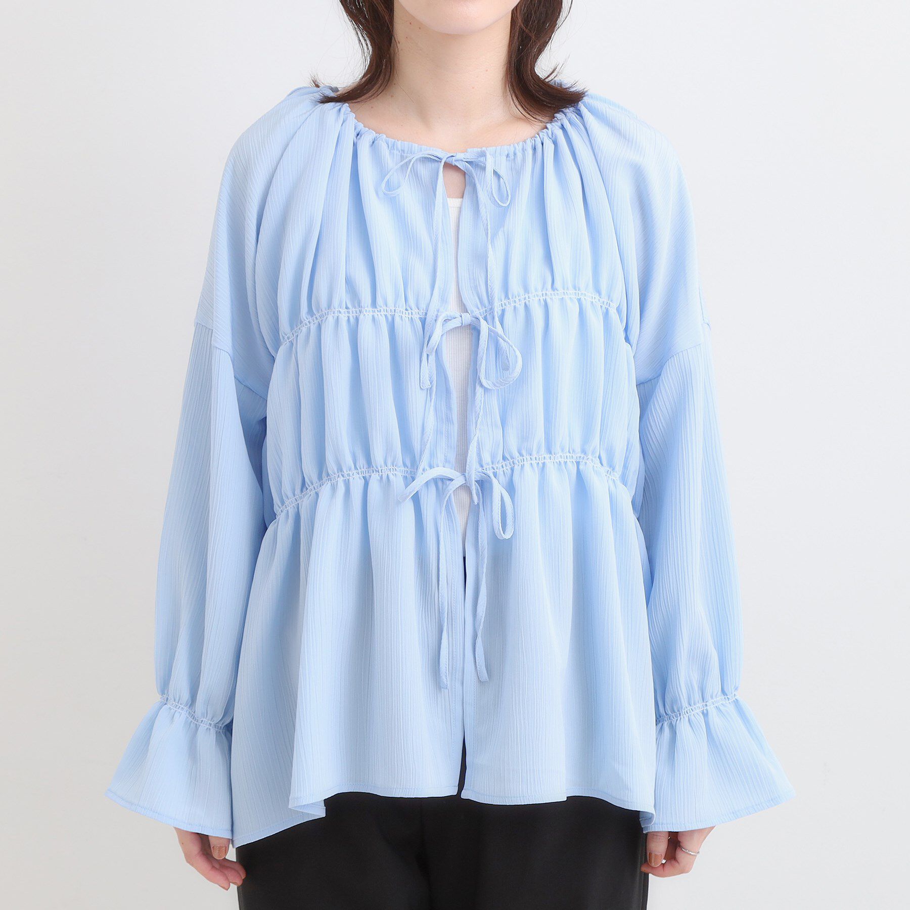 SHOO･LA･RUE「シャーリングデザインブラウス」|シャツ・ブラウス|