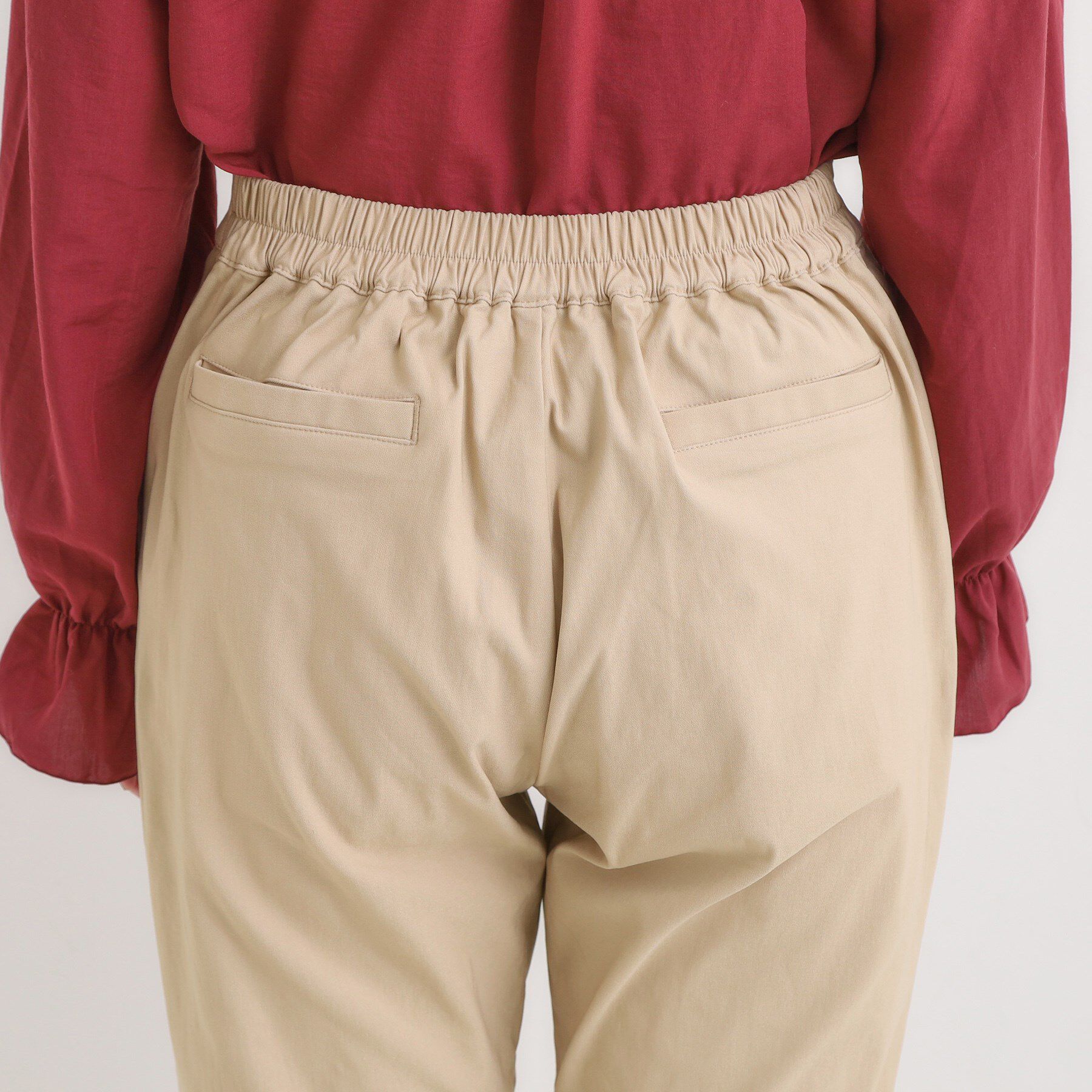 SHOO･LA･RUE「【高レビュー/洗濯機可/SS-LL】あったか裏起毛 のびのびストレッチ テーパードパンツ」|その他|