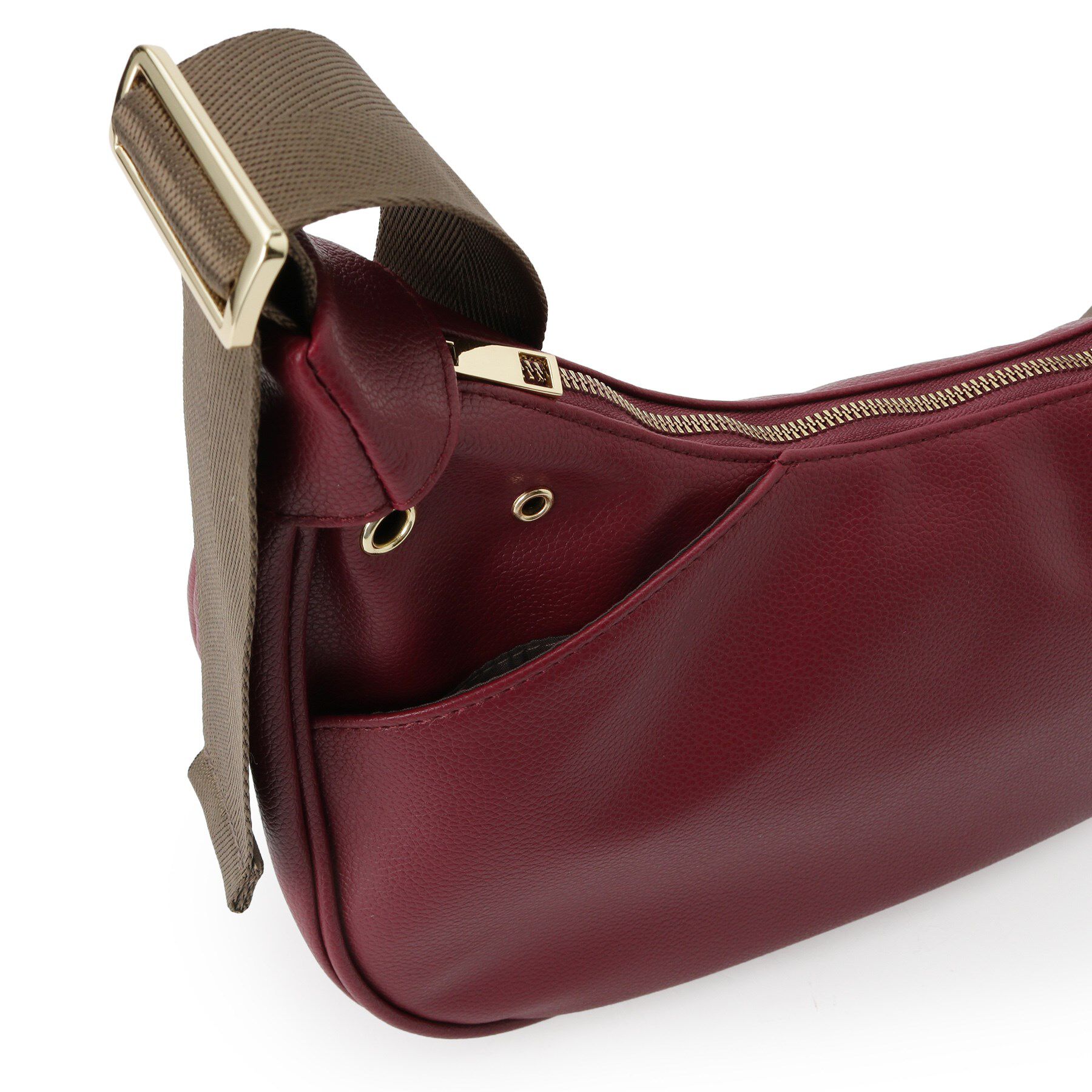 SHOO･LA･RUE「ハトメ使いがアクセント ハーフムーンショルダーバッグ」|ショルダー・メッセンジャー|